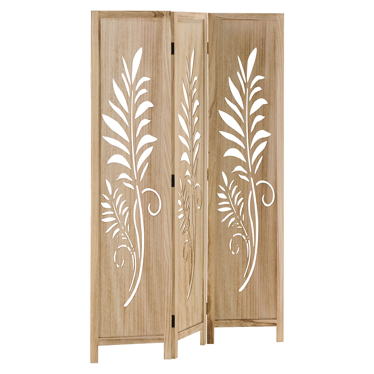 Paravent Natural Design | 3-panel | Wood | Decorative Room Divider | Partition Privacy Screen
