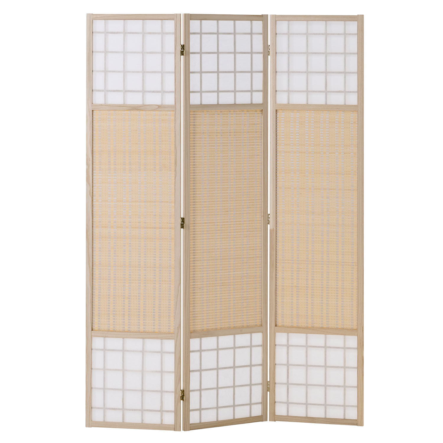 Paravent Natural Bamboo Slats | 3-panel | Wood | Shoji Room Divider | Partition Privacy Screen
