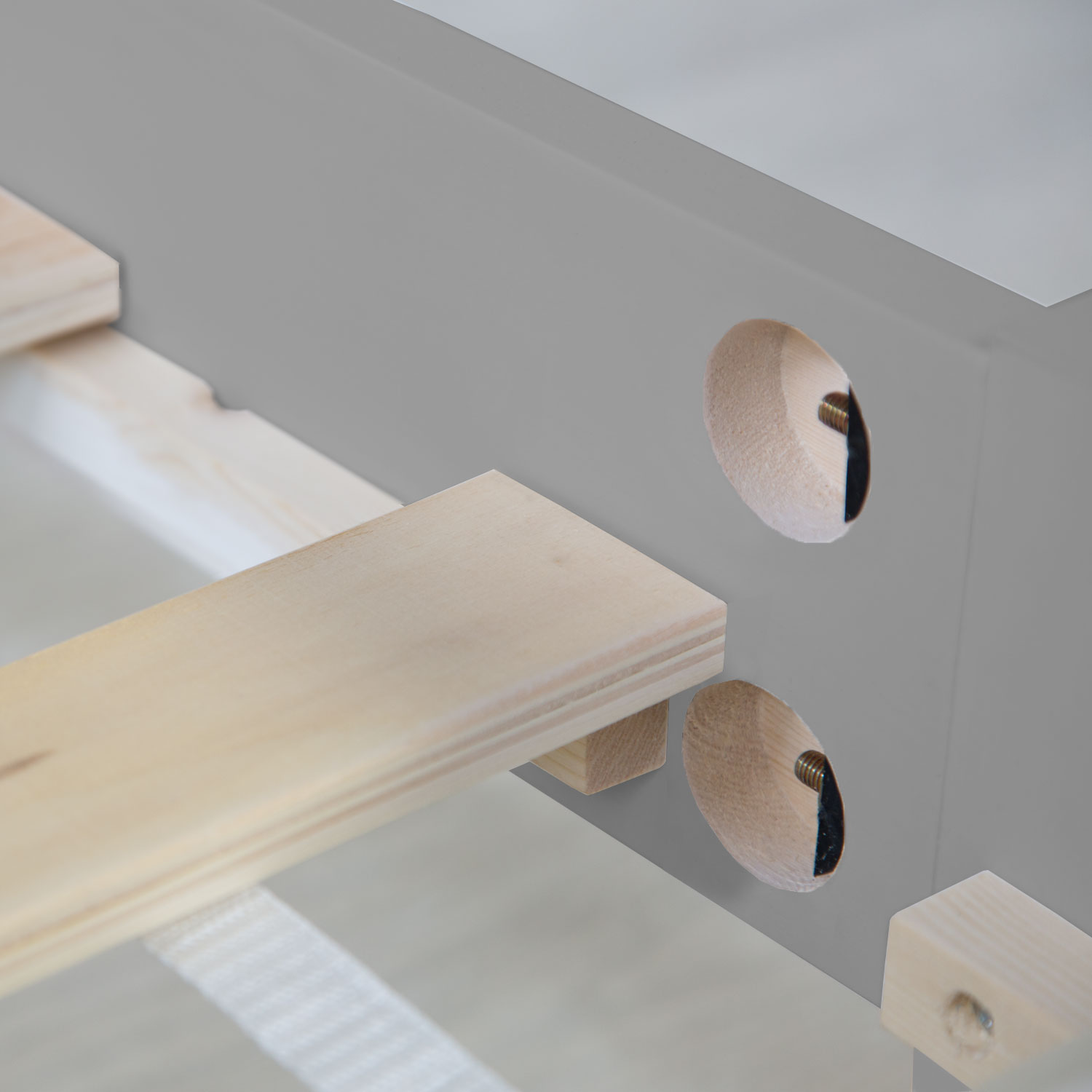 Wooden Bed 90x200 cm Gray | Single Bed | With Slatted Base | Solid Wood | Children's, Teen, or Guest Bedroom