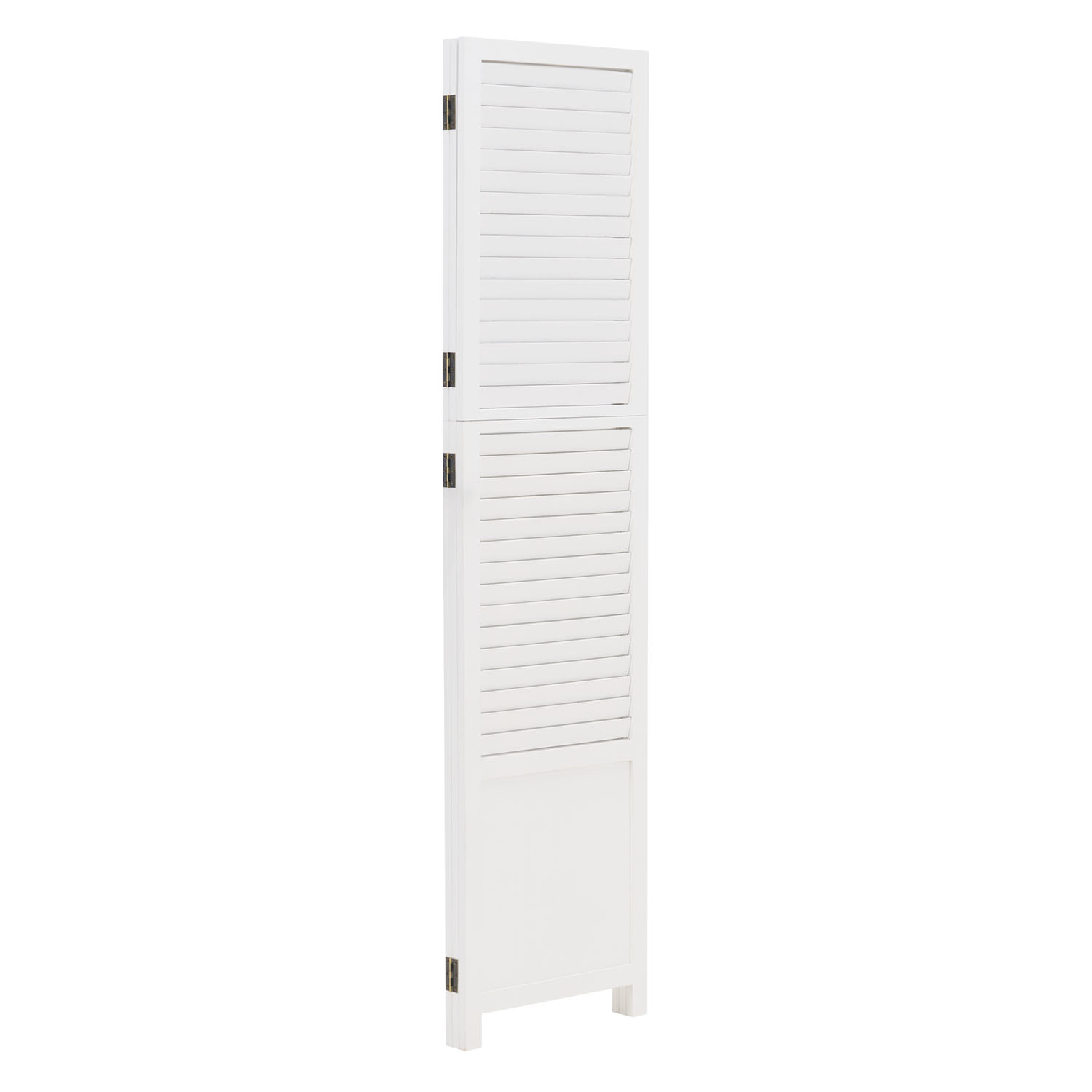 White Wooden Screen (3-panel) – Modern Wooden Room Divider & Privacy Screen