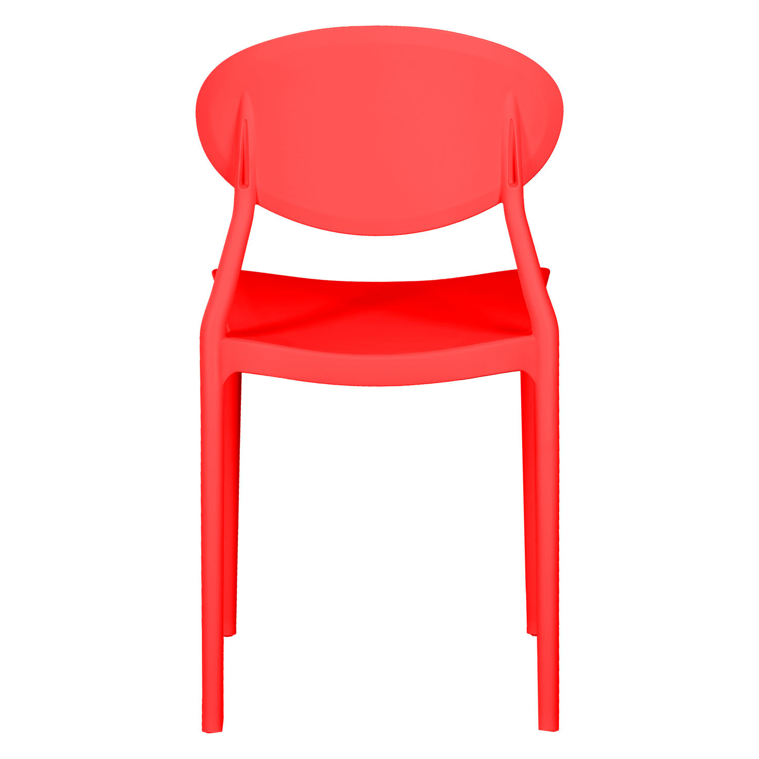 Garden chair Set of 4 Camping chairs Red Outdoor chairs Plastic Stacking chairs Kitchen chairs