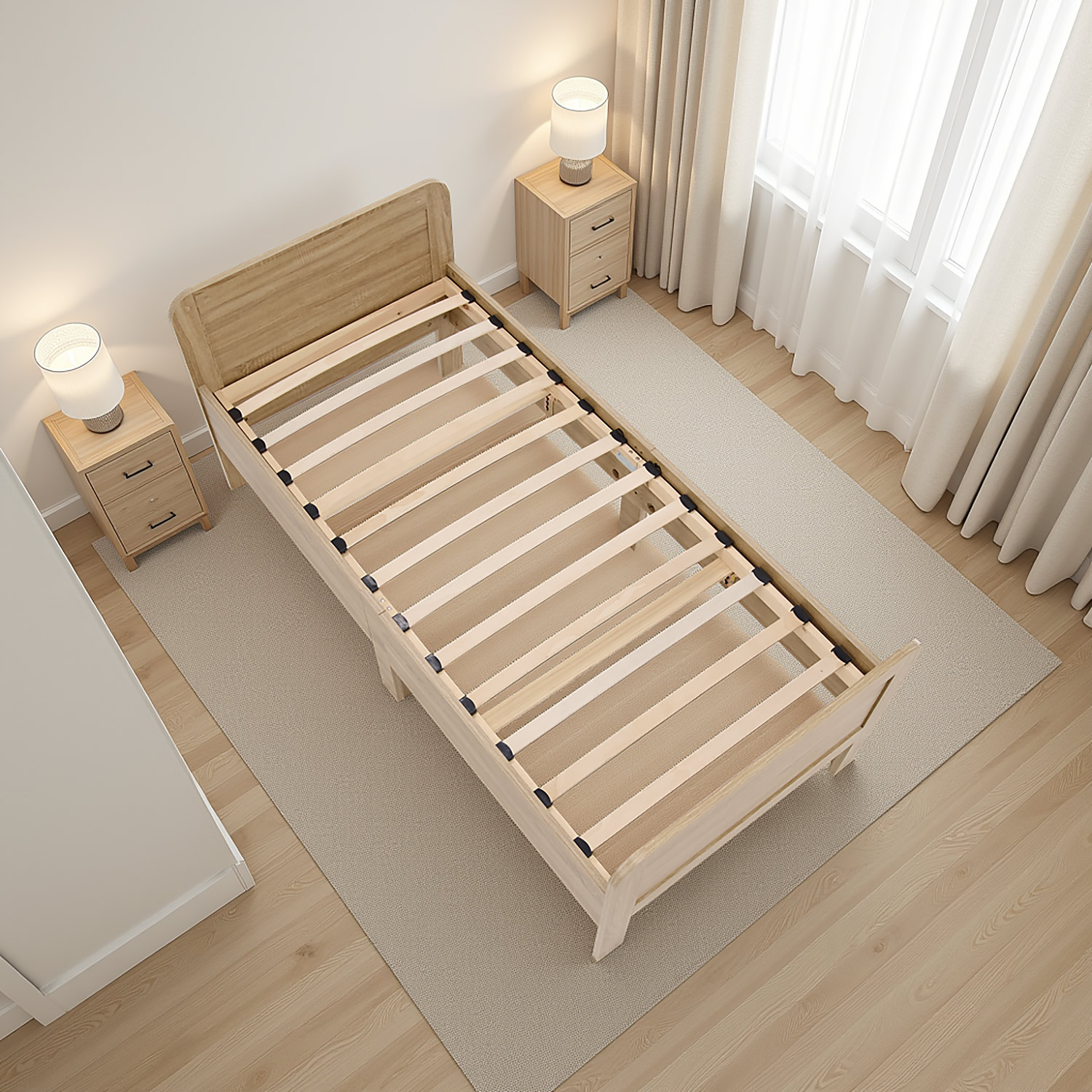 Bed Slats 90x200 cm Wood Slats for Bed Base Slats Slatted Mattress Base Slatted Frame