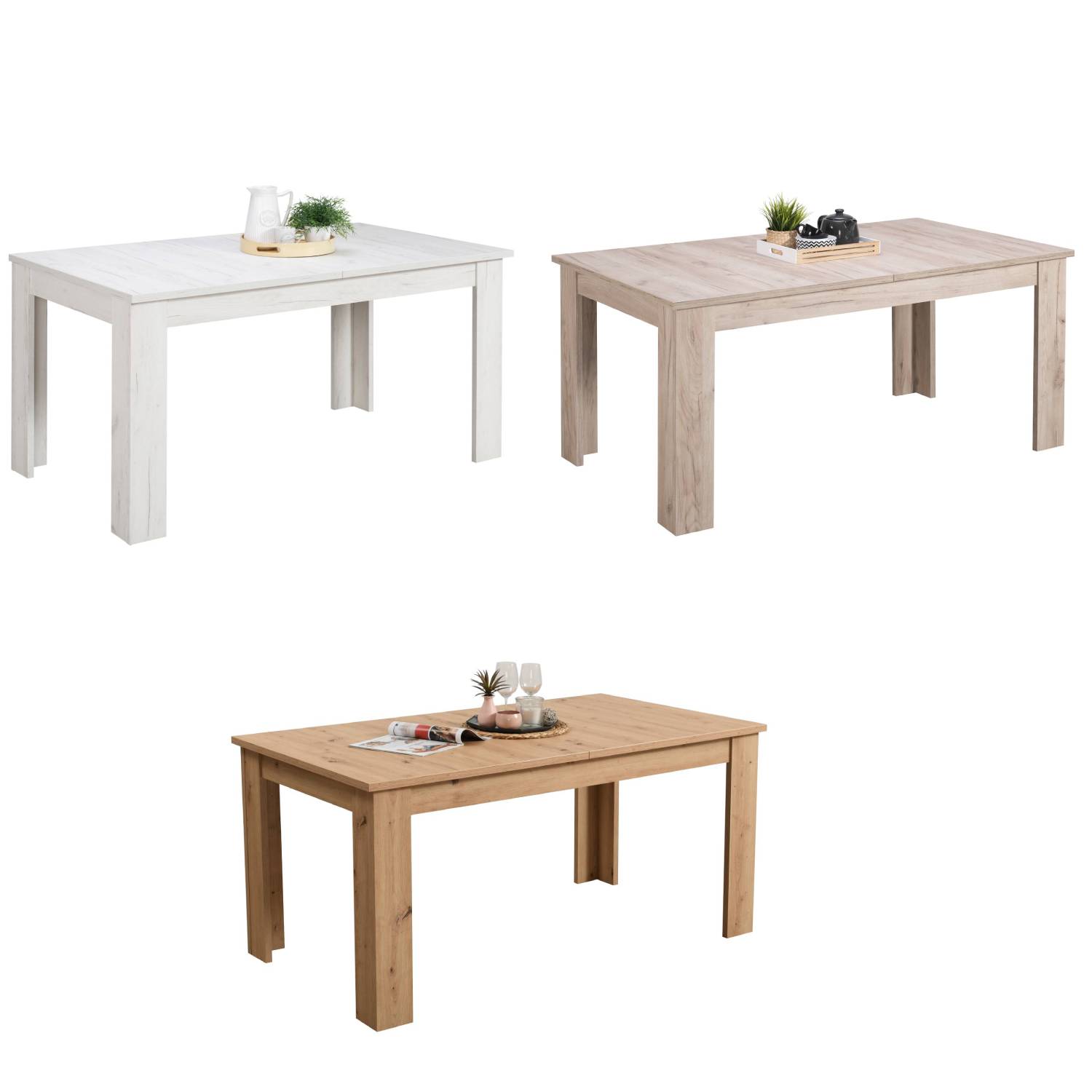 Dining Table 90x160 Extendable Several Colours Wooden Table Kitchen Table Solid Wood