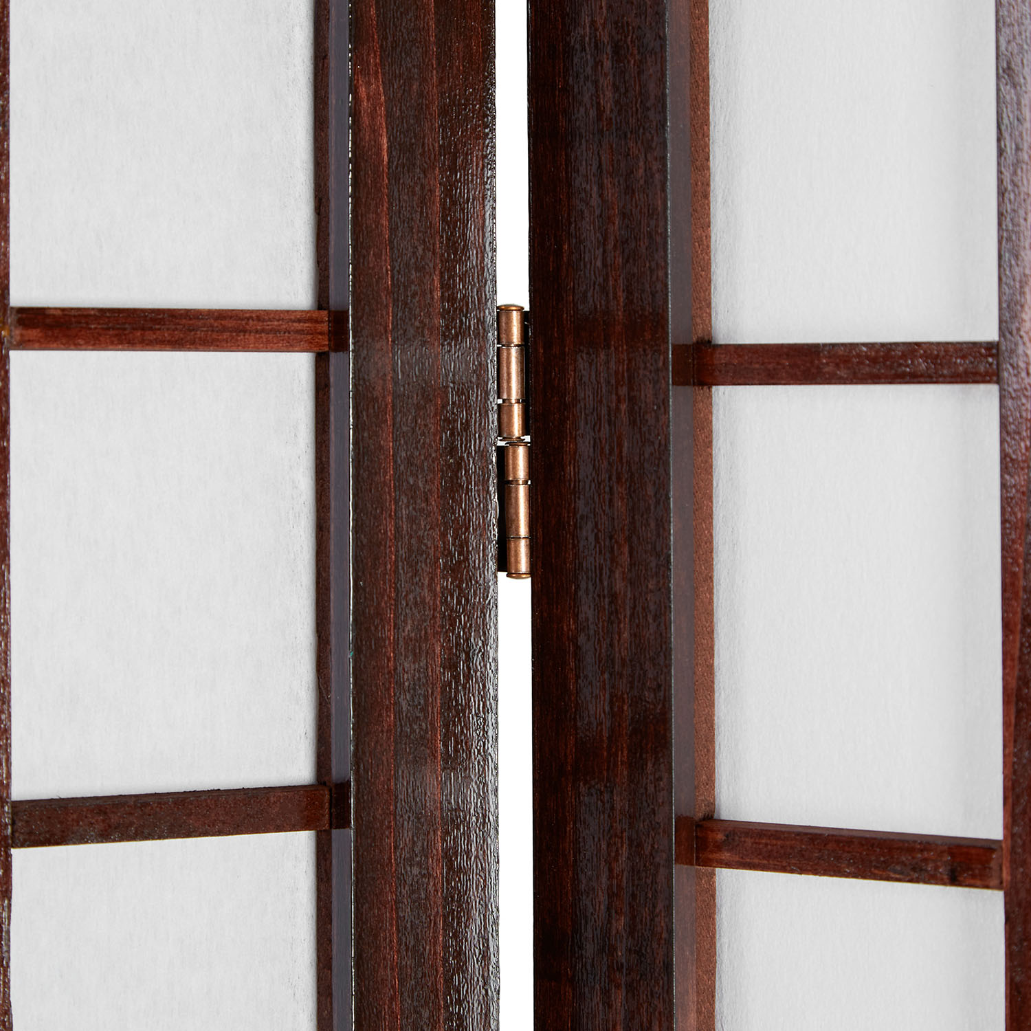 Paravent Brown Bamboo Shoji Rice Paper White | 4-panel | Wood | Room Divider Partition Privacy Screen