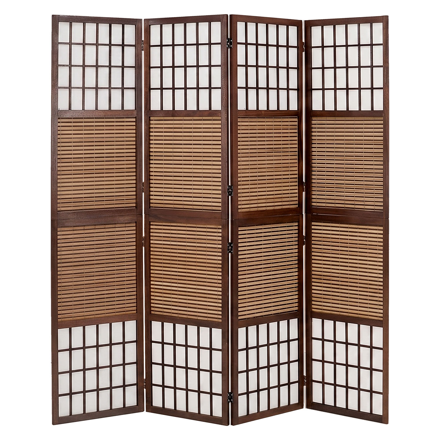 Paravent room divider 3 4 5 6 parts wood partition wall privacy screen black brown