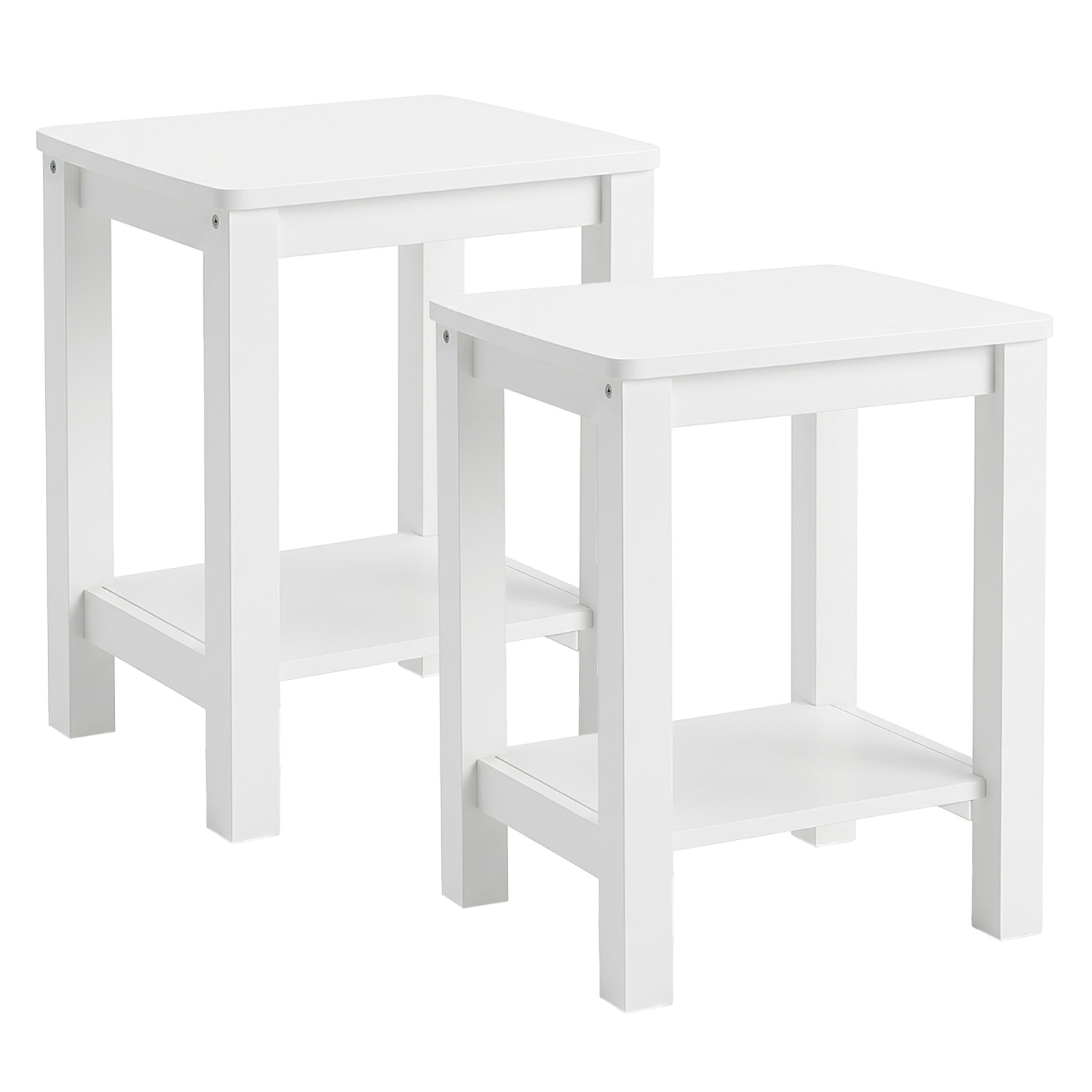Wooden Stool Set of 2 Seat Stool Pine Wood Solid Table Stool Wardrobe Dining Stool