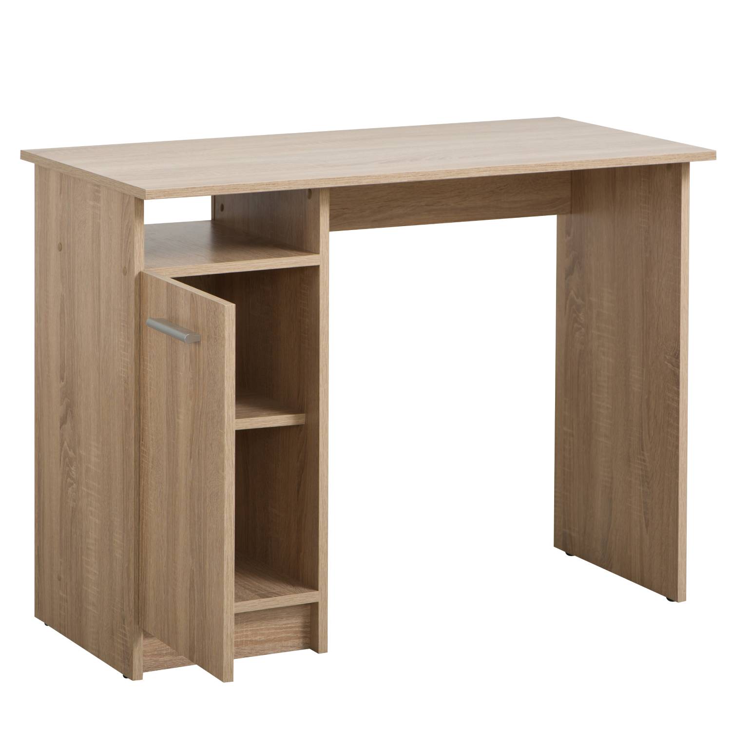 Schreibtisch Computertisch Bürotisch natur weiß 50x100 Arbeitstisch Platzsparend Tisch Holz