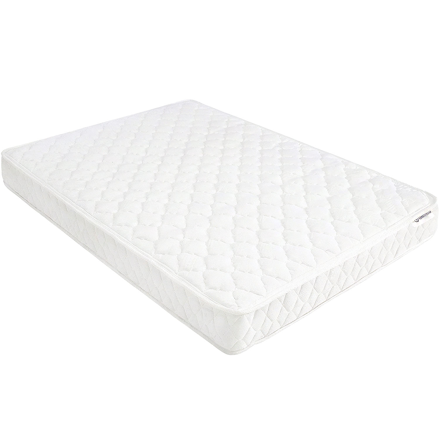 Matratze 90 140 x 200 cm Härtegrad 3 Federkernmatratze H3 Stoff Weiß Bonnellfederkern Komfortmatratze mittelfest