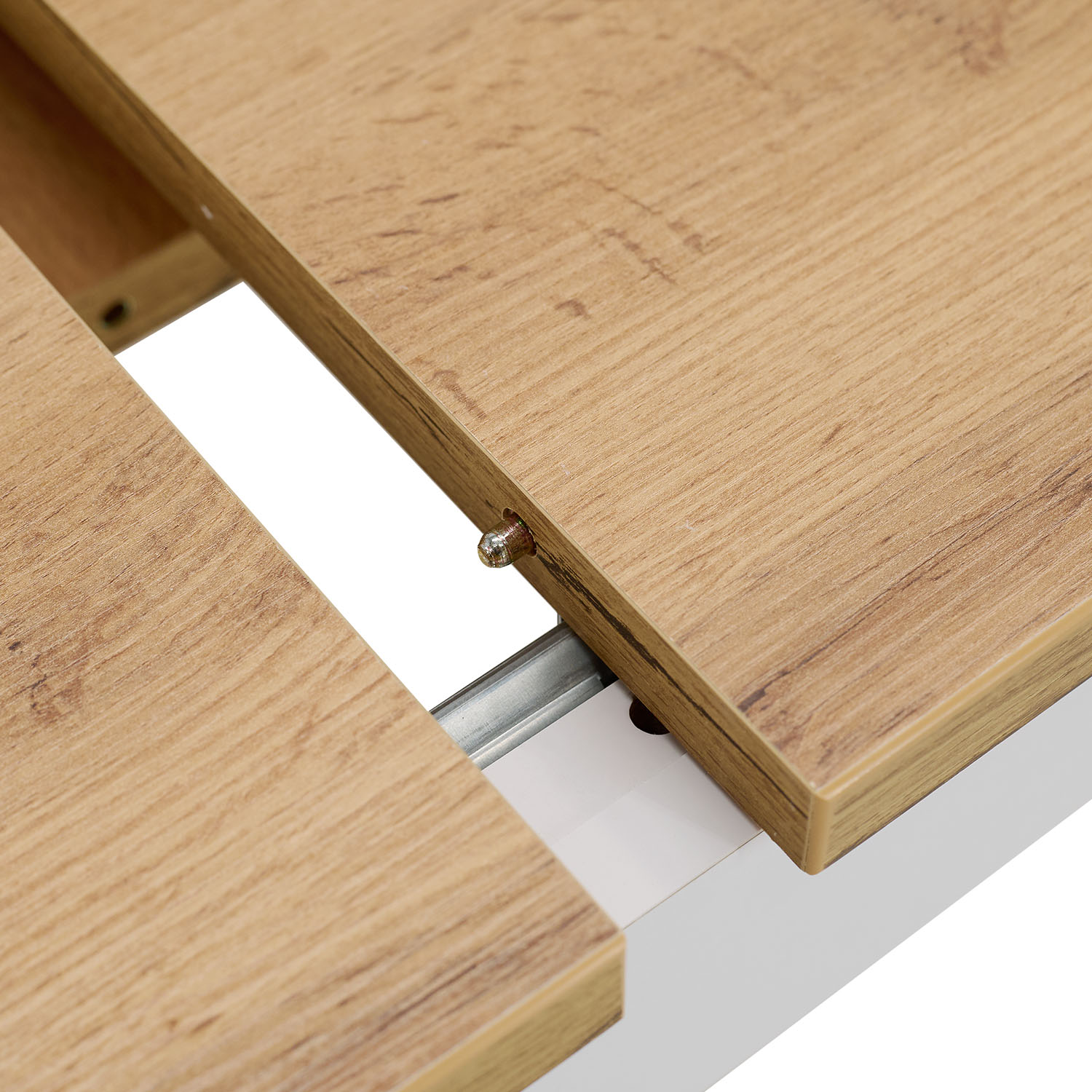 Modern Dining Table Kitchen Table White Wooden Table 135x86 cm Wotan Oak 8 Seater Extendable