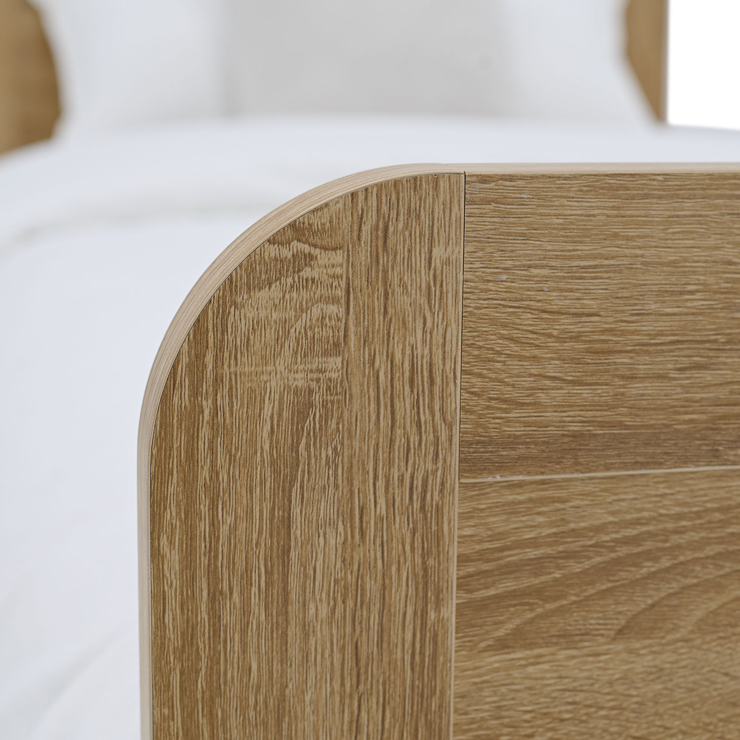 Comfort Bed 100x200 cm Natural | Senior Bed Height Adjustable with Slatted Frame | Single Bed | Wood