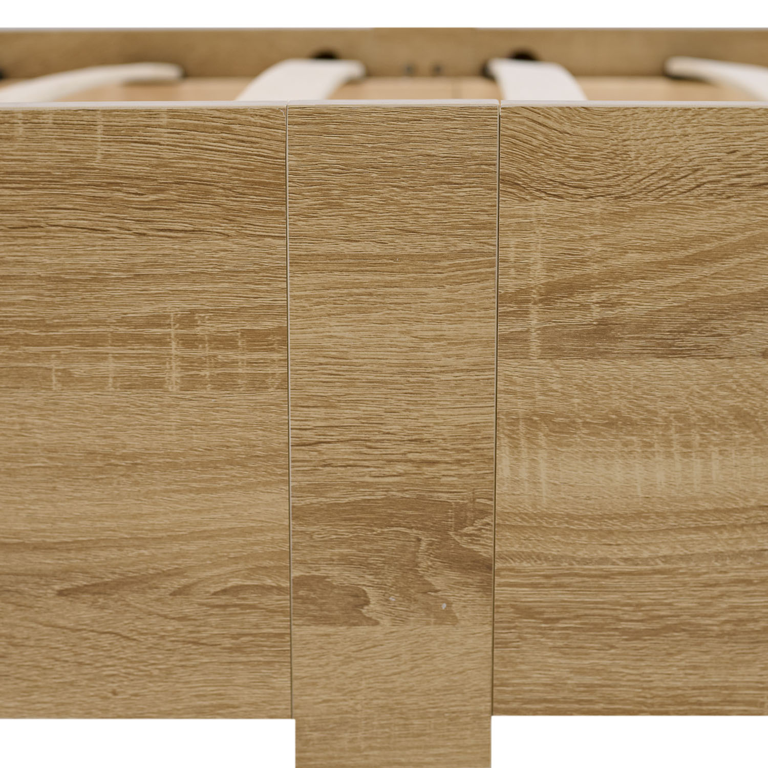 Comfort Bed 90x200 cm Natural | Senior Bed Height Adjustable with Slatted Frame | Single Bed | Wood