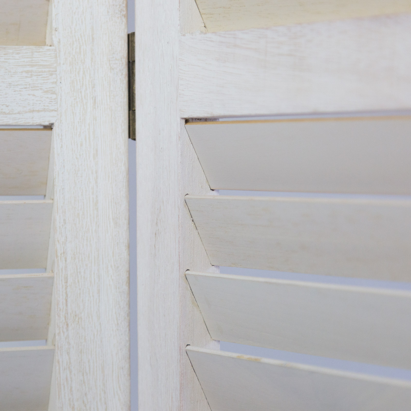 Paravent White Wooden Slats | 3-panel | Wood | Room Divider Partition Privacy Screen