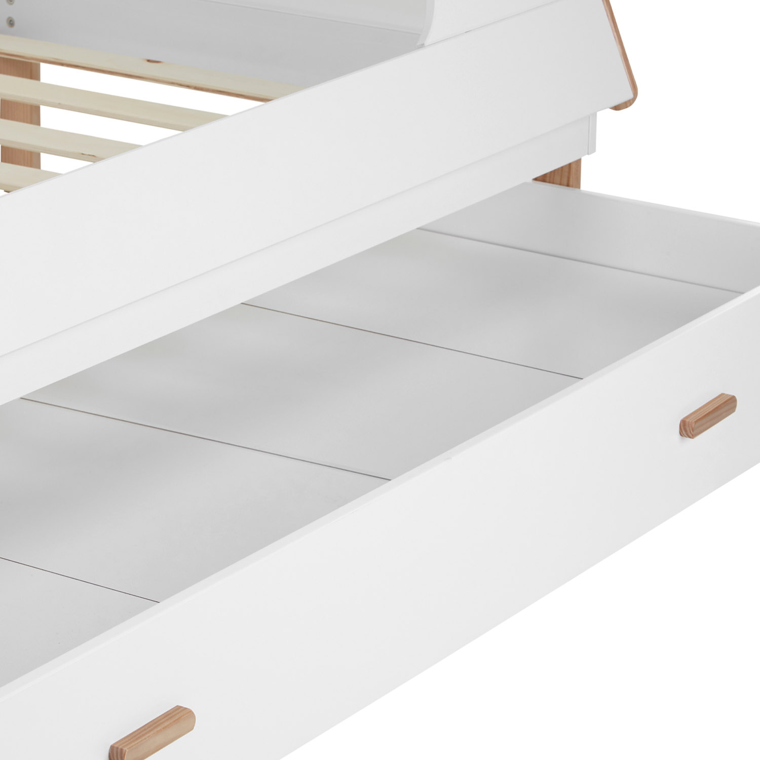TIPI House Bed Play Bed Wooden Bed 90x200 cm Pine White Children Bed Drawer