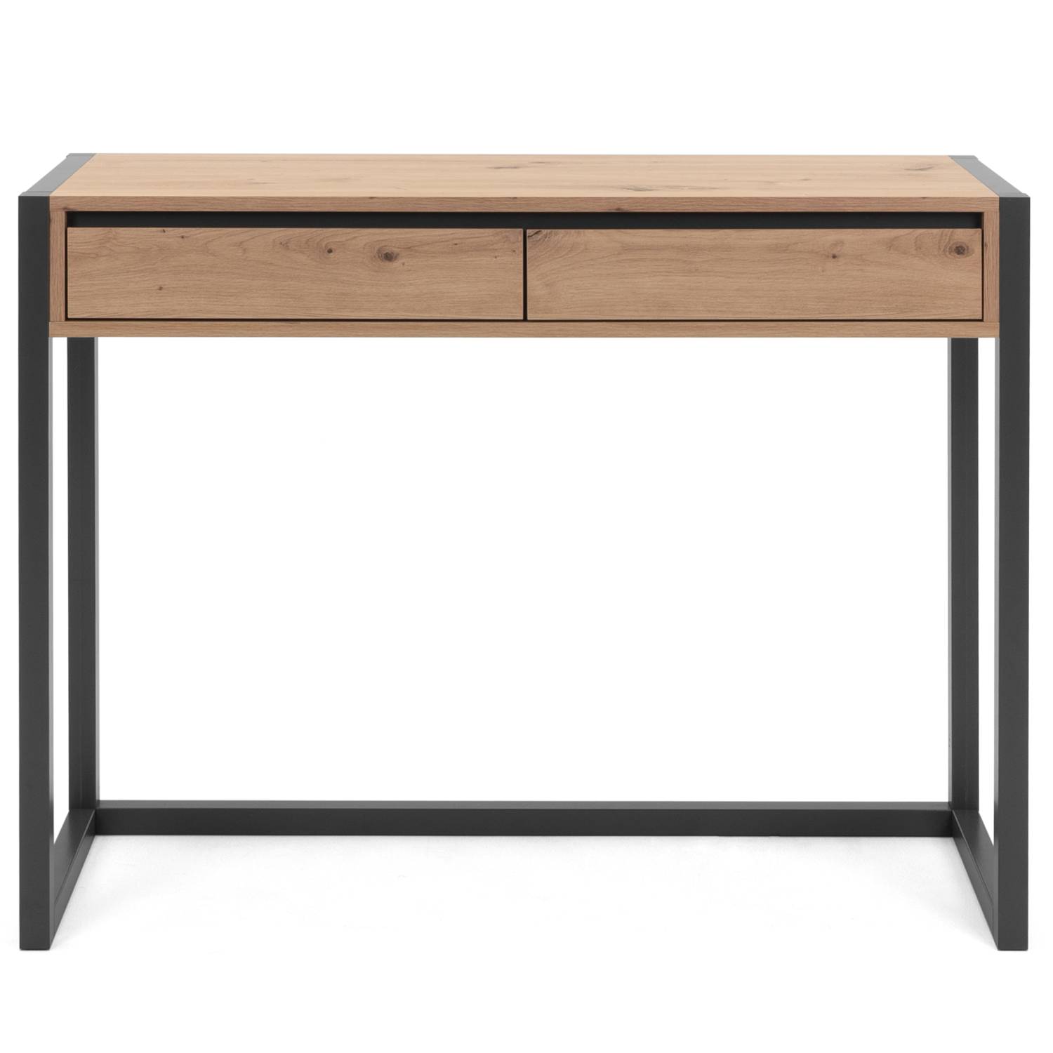 Console Table with 2 Drawers Hallway Furniture Desk Wood Industrial Style Storage