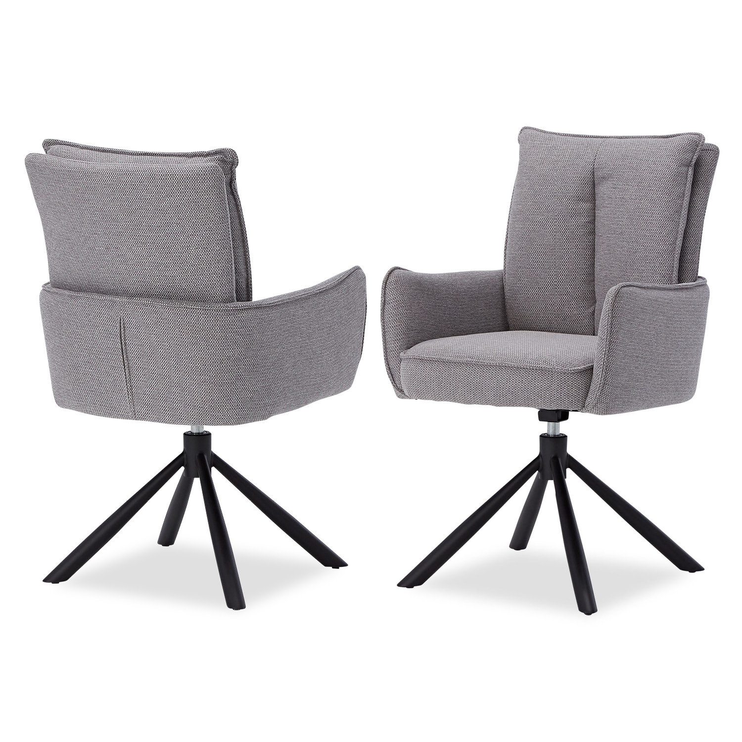 Dining Chair Set of 6 Modern Egg Chairs Grey Fabric Armchairs Dining Room Chairs Upholstered Chairs Eames Chairs