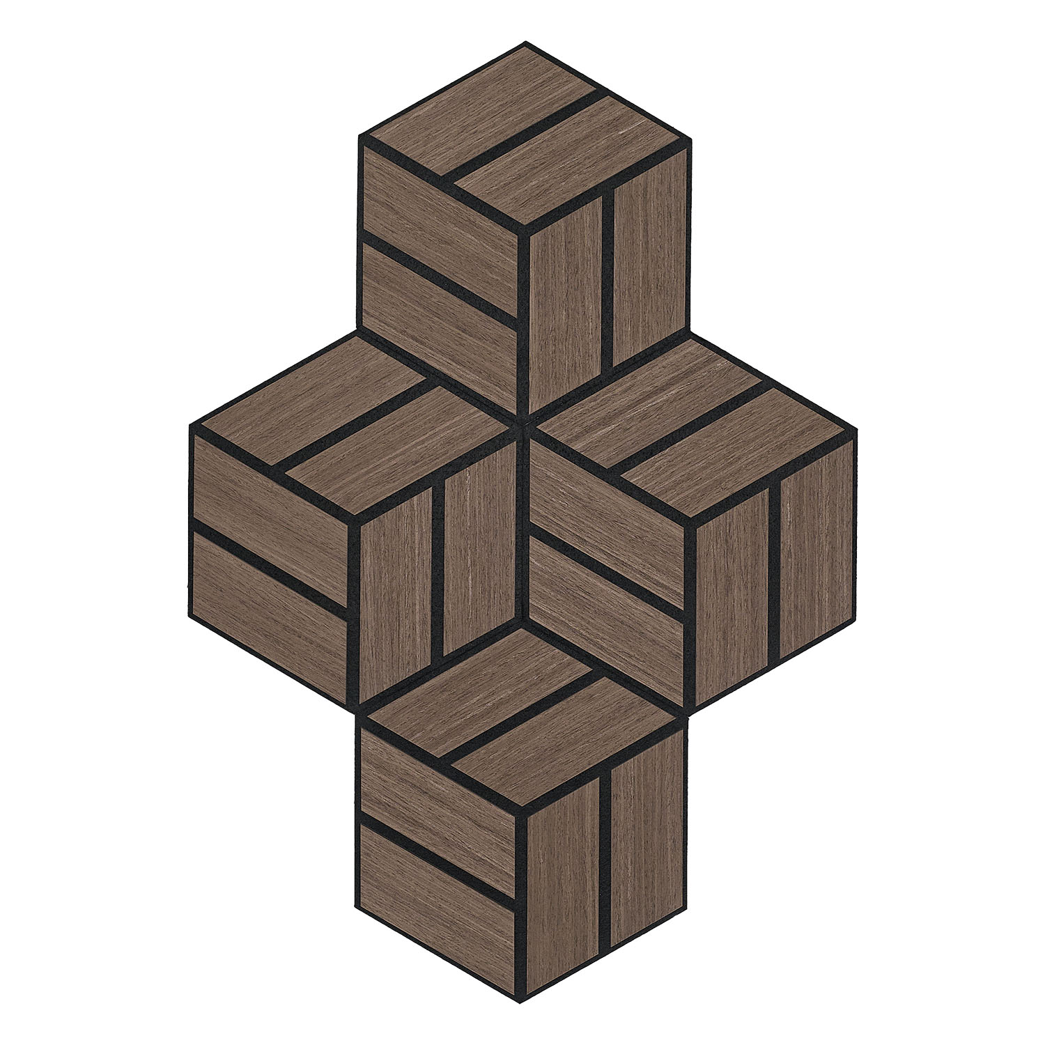 Acoustic Panels Wall Panels Hexagon Honeycomb 30 x 26 cm Brown Walnut | Wood | 20-piece Set | 3D