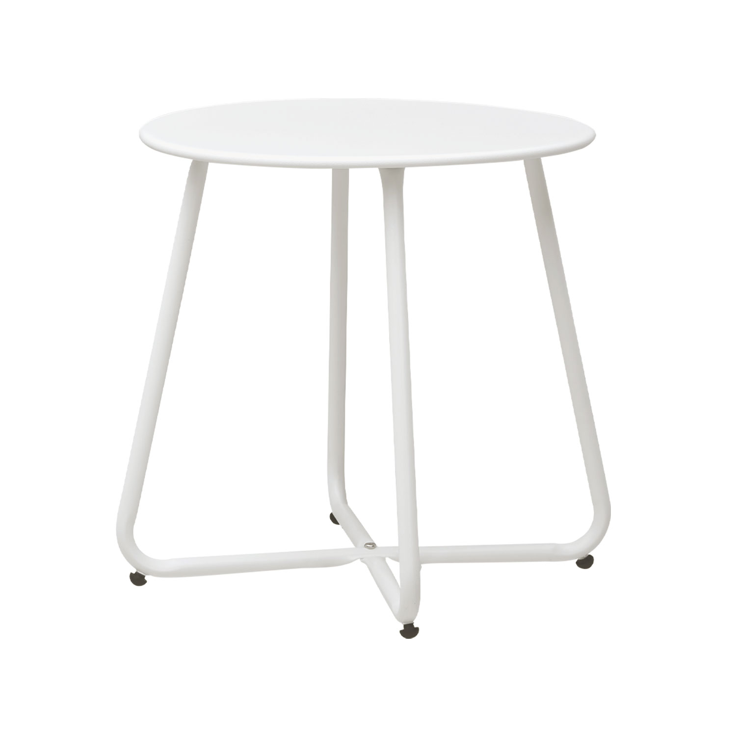 Coffee table Side table Round Garden Table White Metal Small table Outdoor table Bistro table