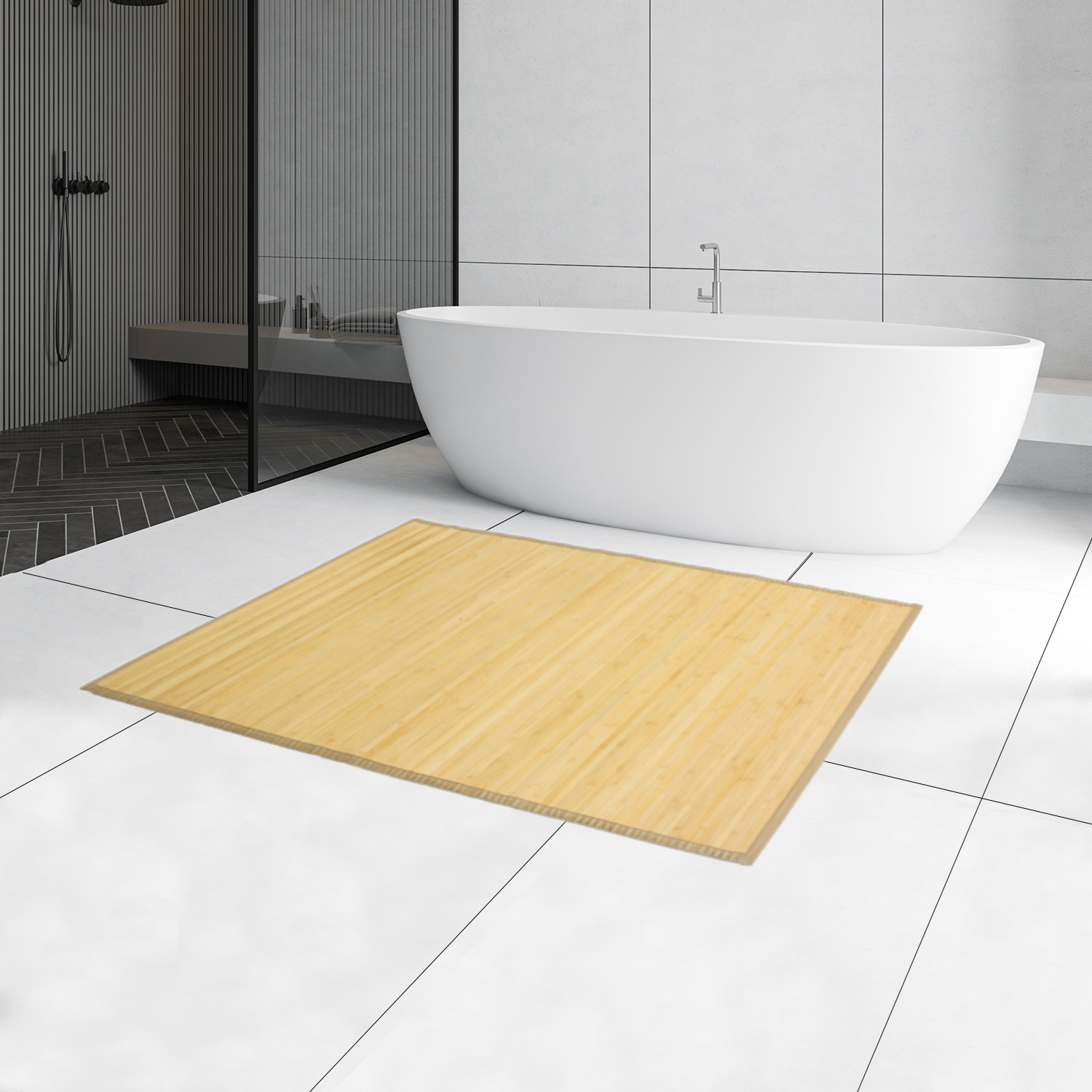 Bamboo carpet Rug 150x200 in light