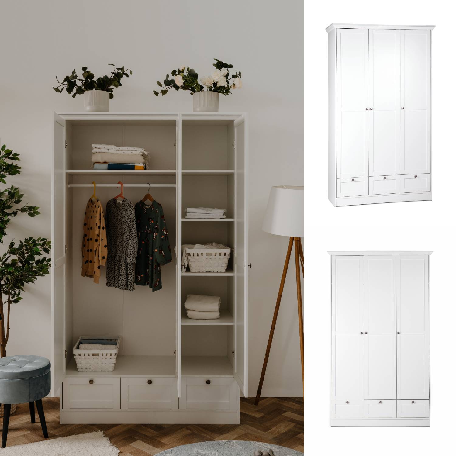 Wardrobe White Wardrobe Wardrobe Bedroom Wardrobe Hinged Door Wardrobe
