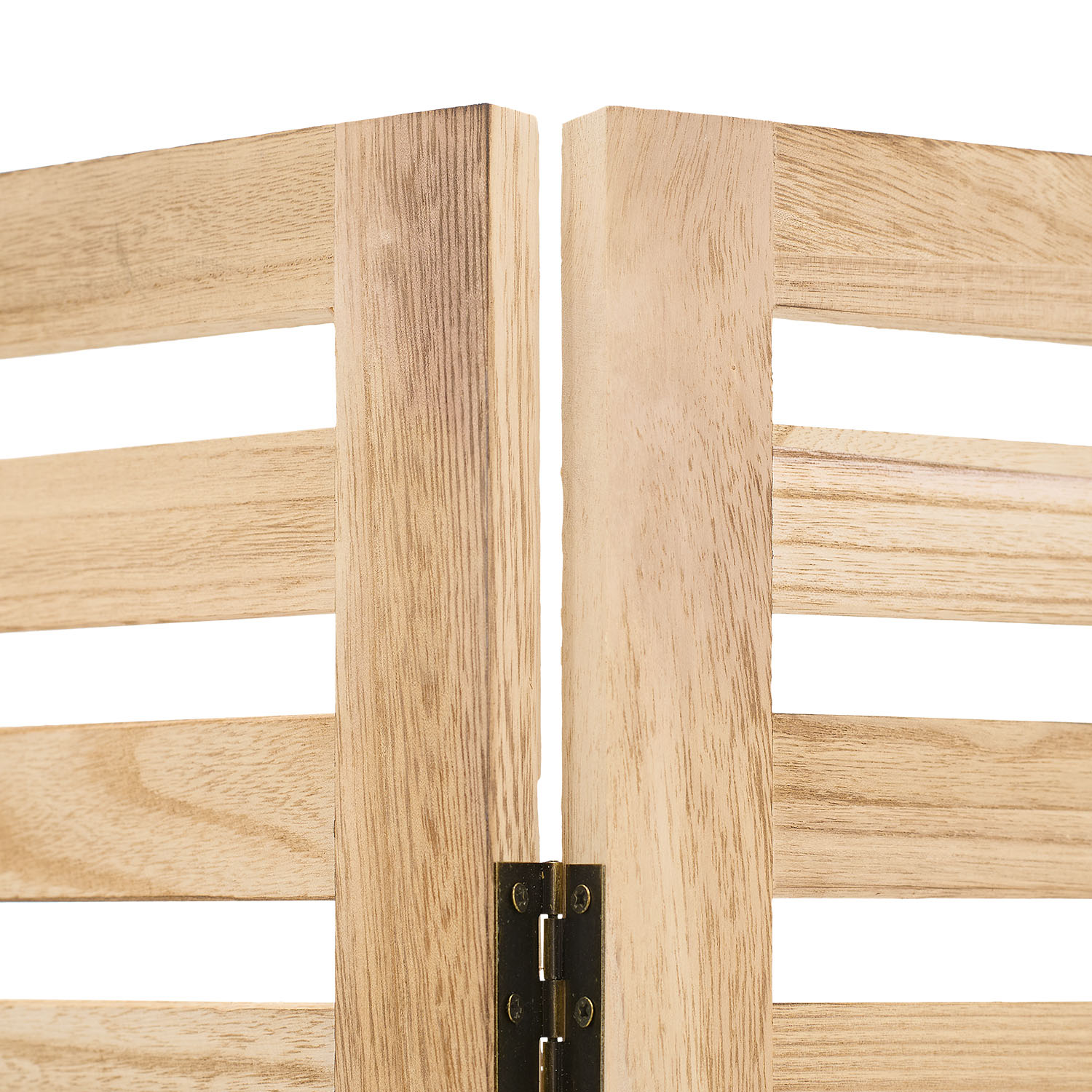 Paravent Natural Wooden Slats | 3-panel | Wood | Room Divider Partition Privacy Screen