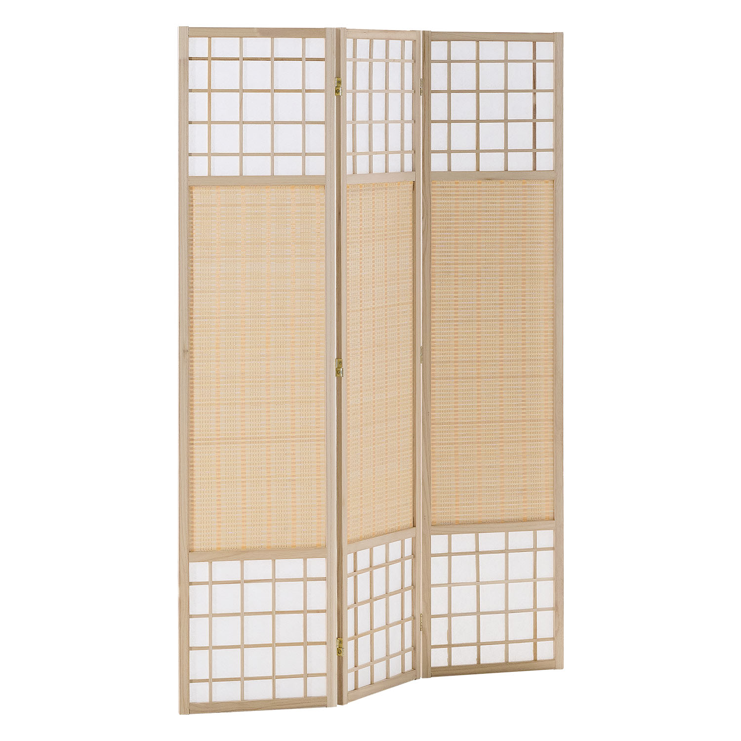 Paravent Natural Bamboo Slats | 3-panel | Wood | Shoji Room Divider | Partition Privacy Screen