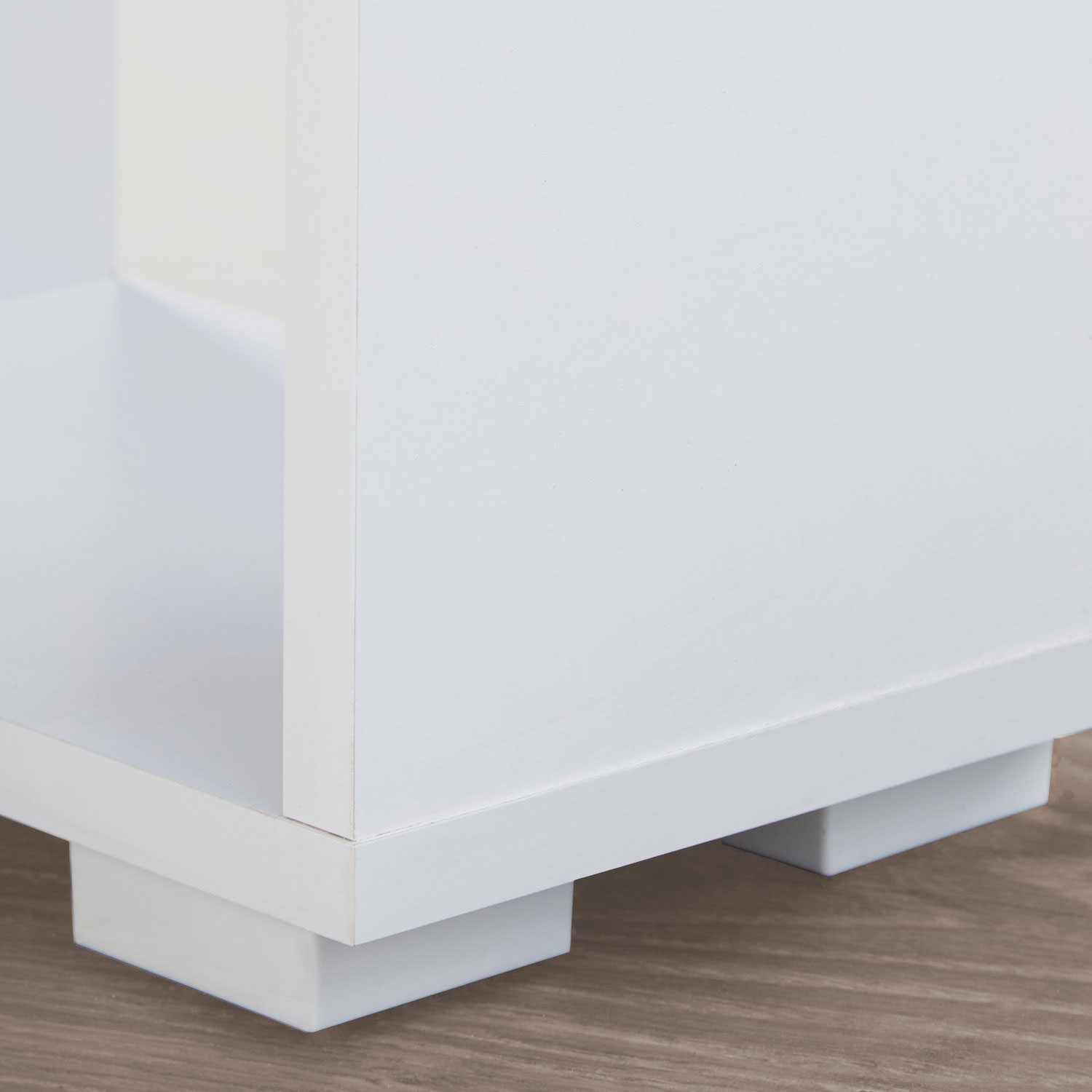Shelf 4 Versions Floor or Wall Shelf 7 Compartments Bookcase Oak White Wood Solid Modern