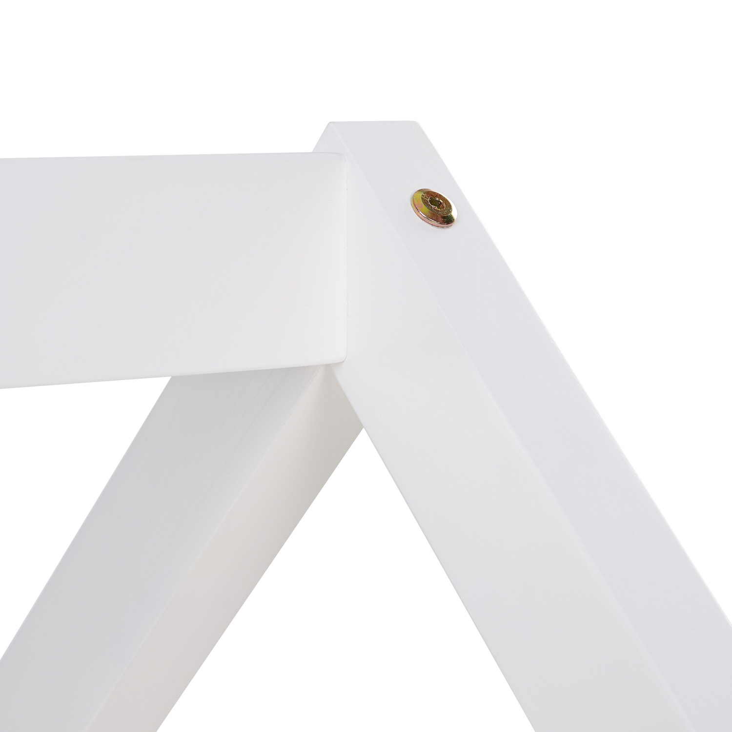 Children's Bed 90x200 cm White | House Bed with Fall Protection | Montessori | Single Bed | with Slatted Frame | Wood