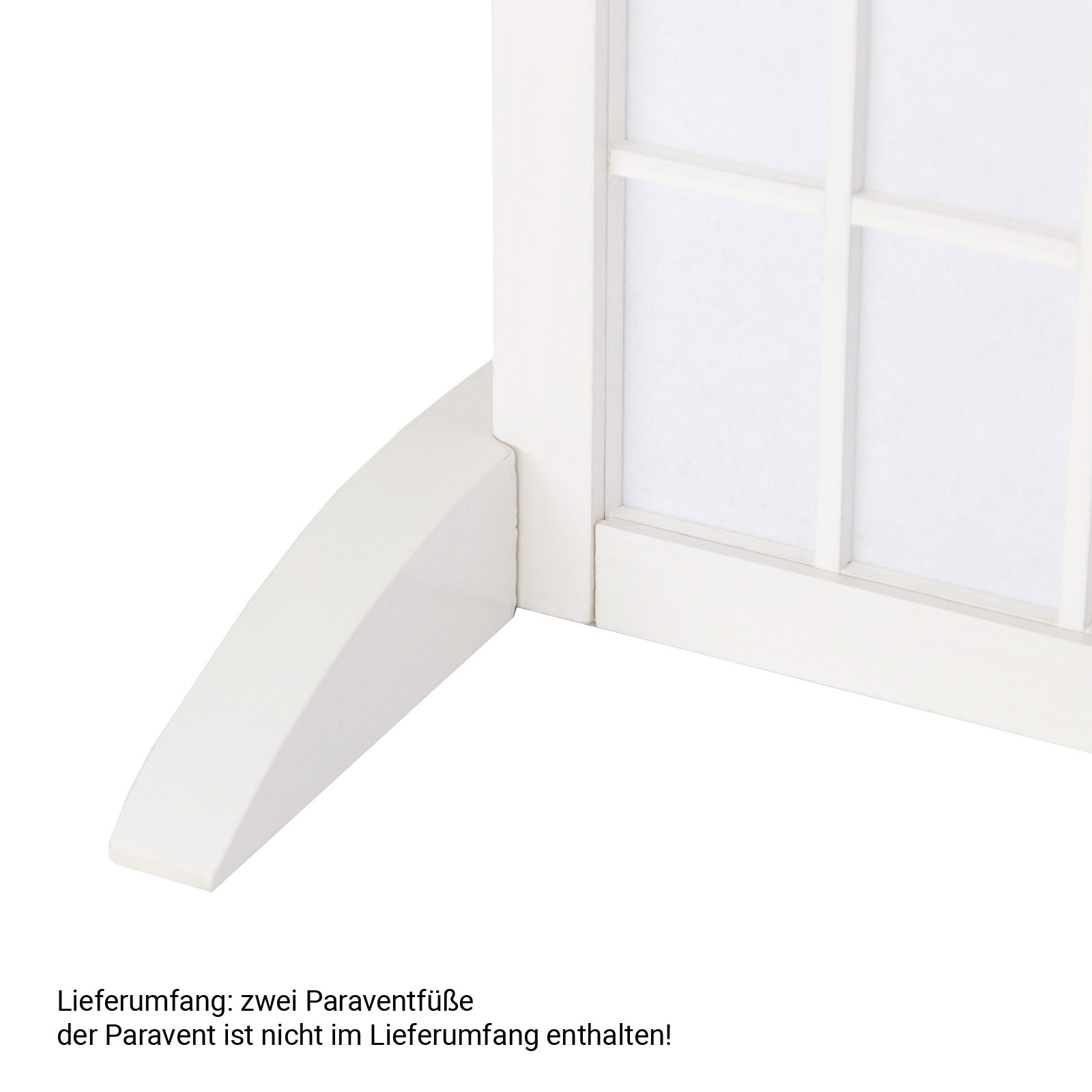 Raumteiler Standfuß Weiß Fuß für Paravent Trennwand spanische Wand Sichtschutz