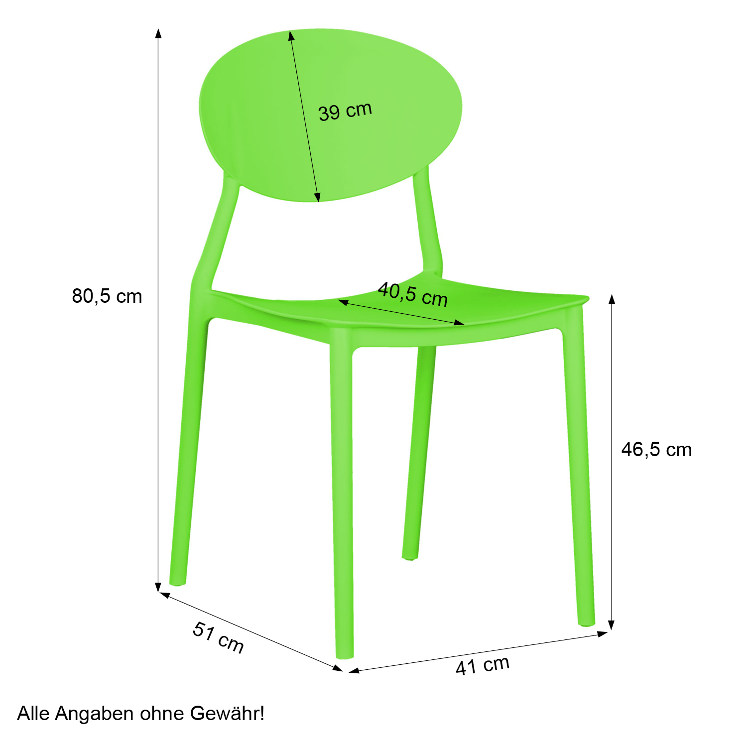 Garden chair Set of 4 Camping chairs Green Outdoor chairs Plastic Stacking chairs Kitchen chairs