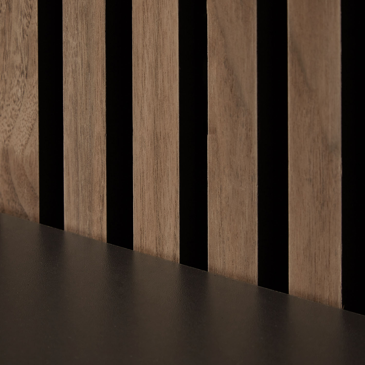Acoustic Panels Wall Panels 60 x 60 cm Brown Walnut | Wood | 4-piece Set | 3D Strips