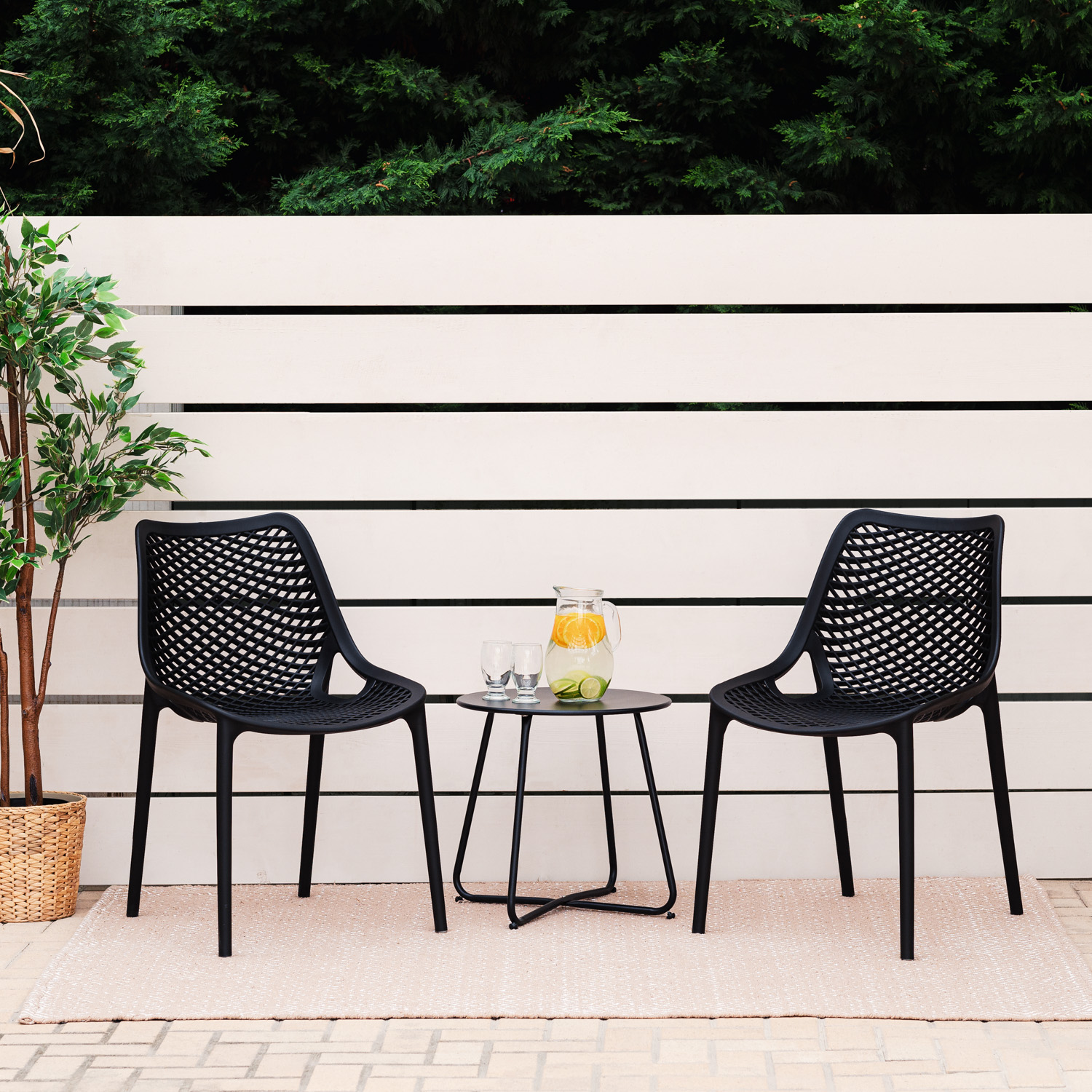 Gray garden chair individually or as a set Homestyle4u