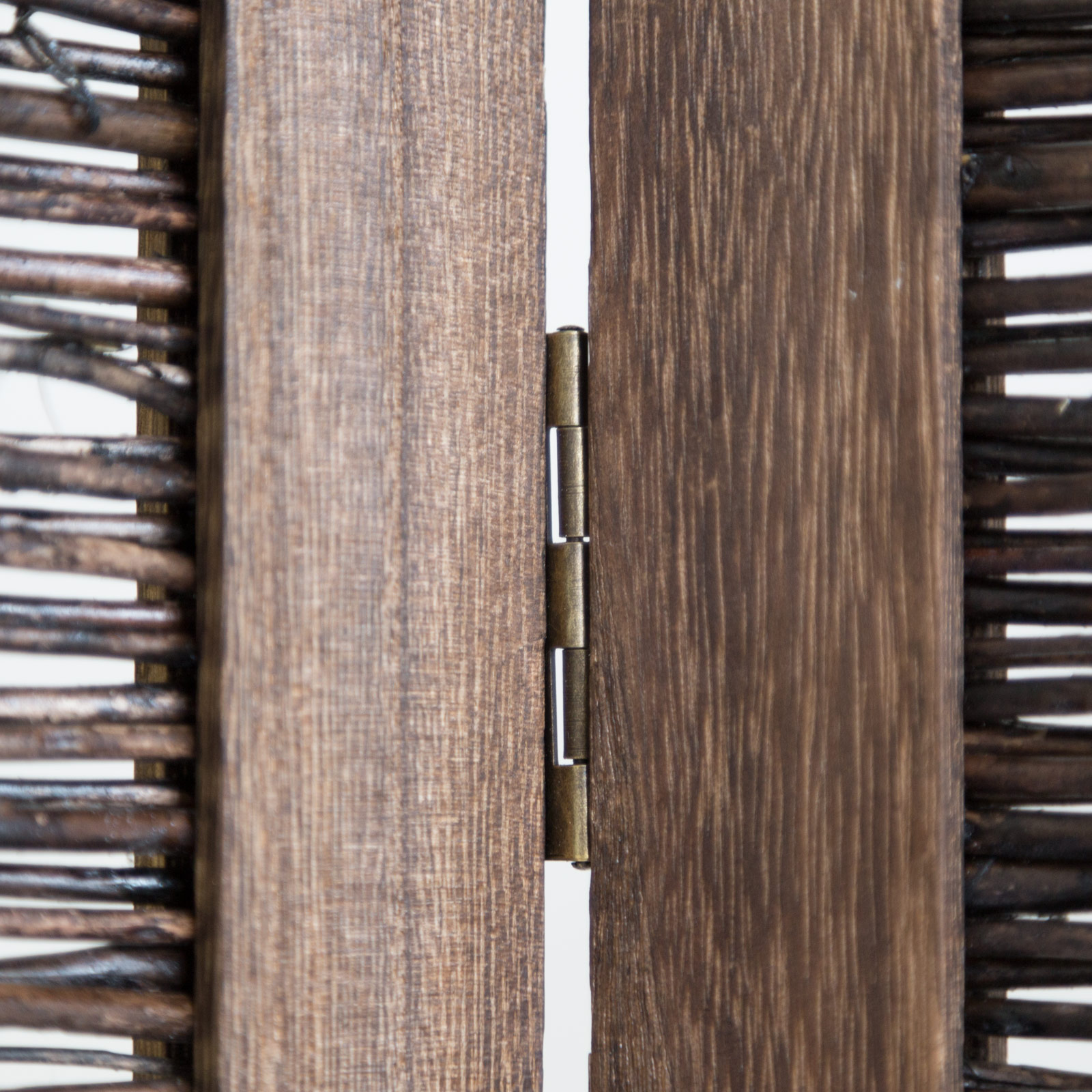 Paravent Brown Willow | 3-panel | Wood | Room Divider Partition Privacy Screen