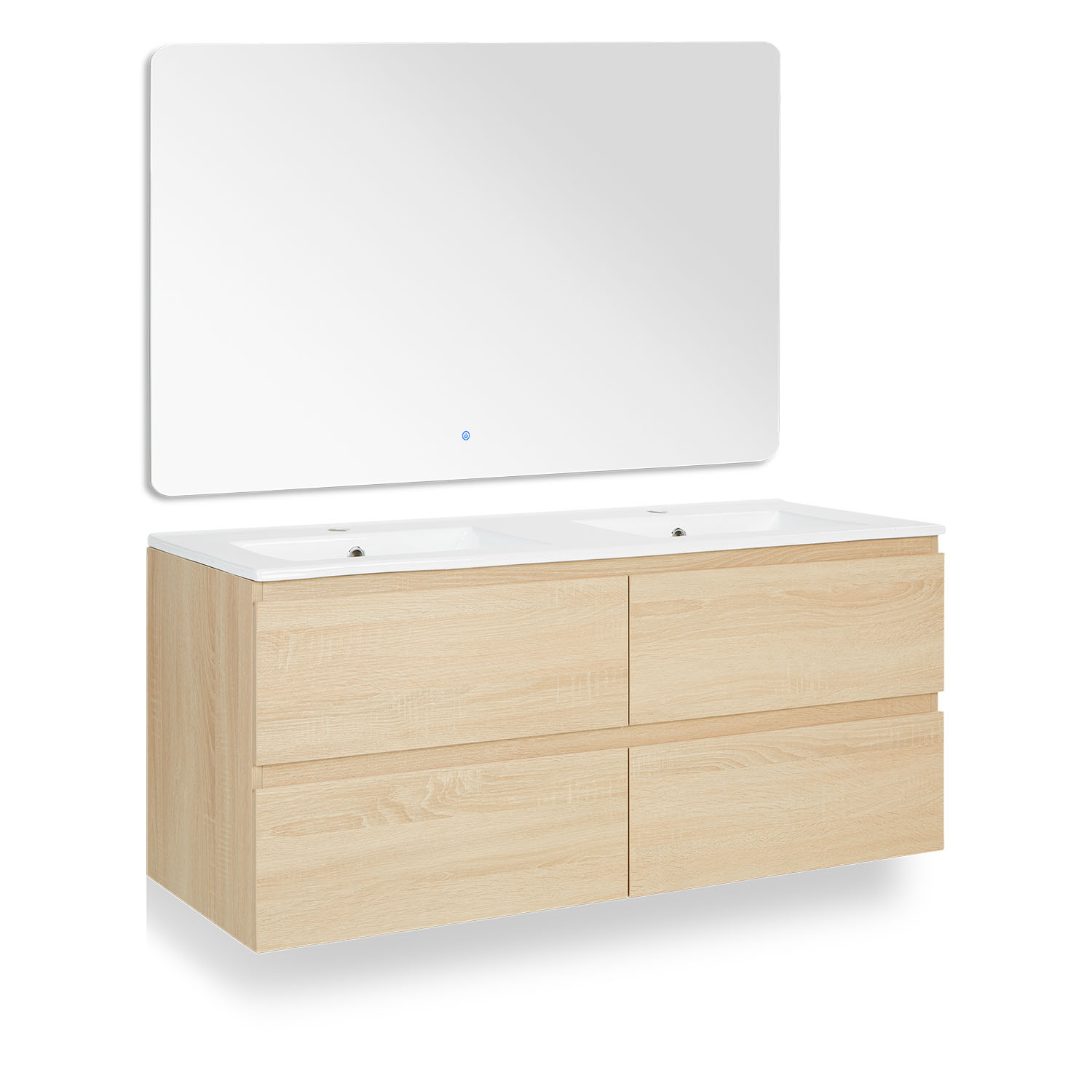 Bathroom cabinet 60 80 120 cm Wood Oak Storage Vanity unit Bathroom furniture Sink unit Washroom wall cabinet Bathroom mirror