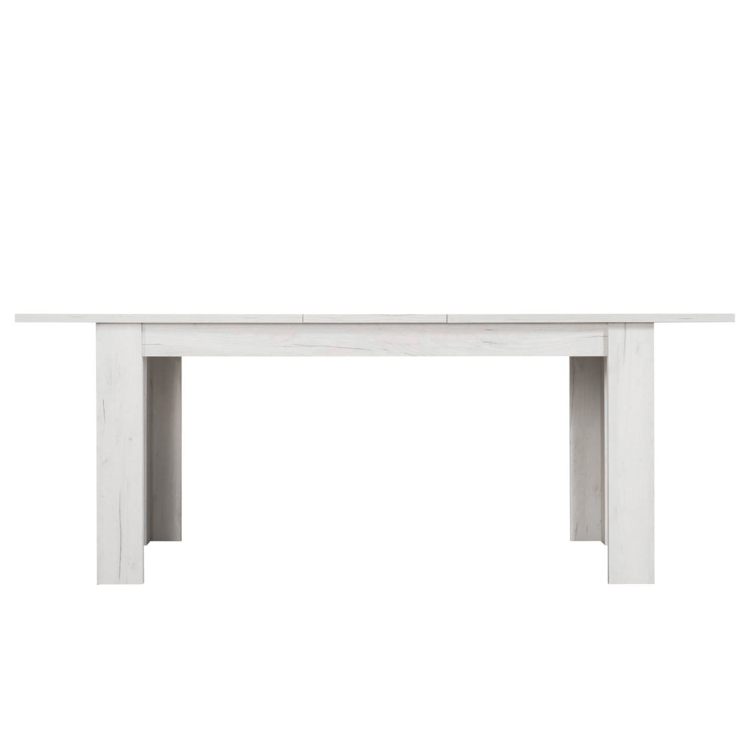 Modern Dining Table Kitchen Table Wooden Table 160x90 cm White 8 Seater Extendable