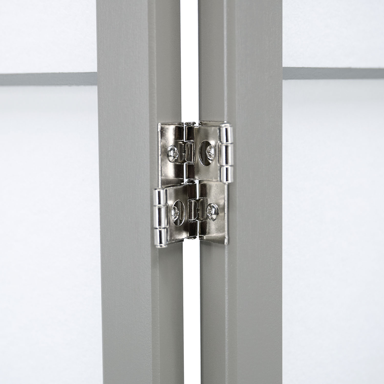 Paravent Grey Shoji | 4-panel | Wood | Room Divider | Partition Privacy Screen
