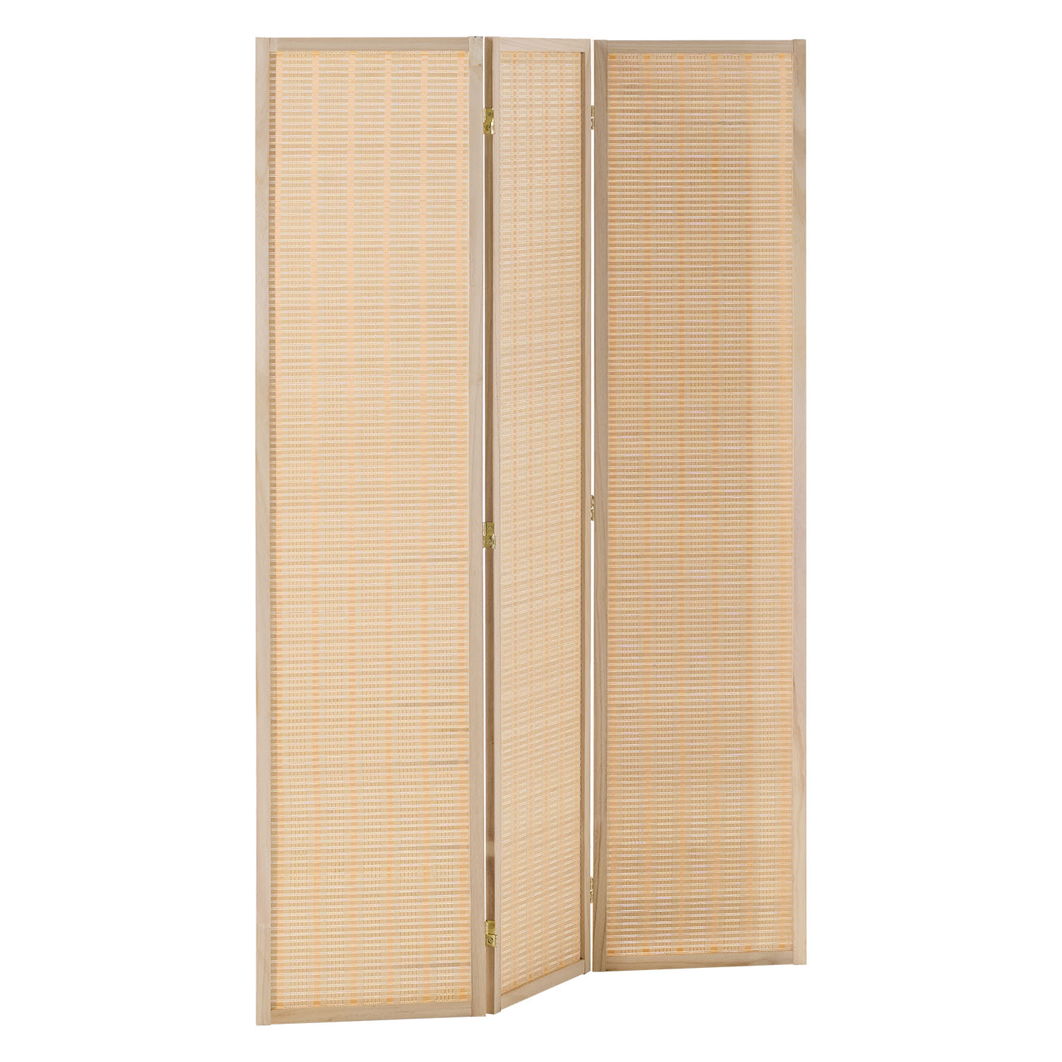 Paravent Natural Bamboo Slats | 3-panel | Wood | Room Divider Partition Privacy Screen