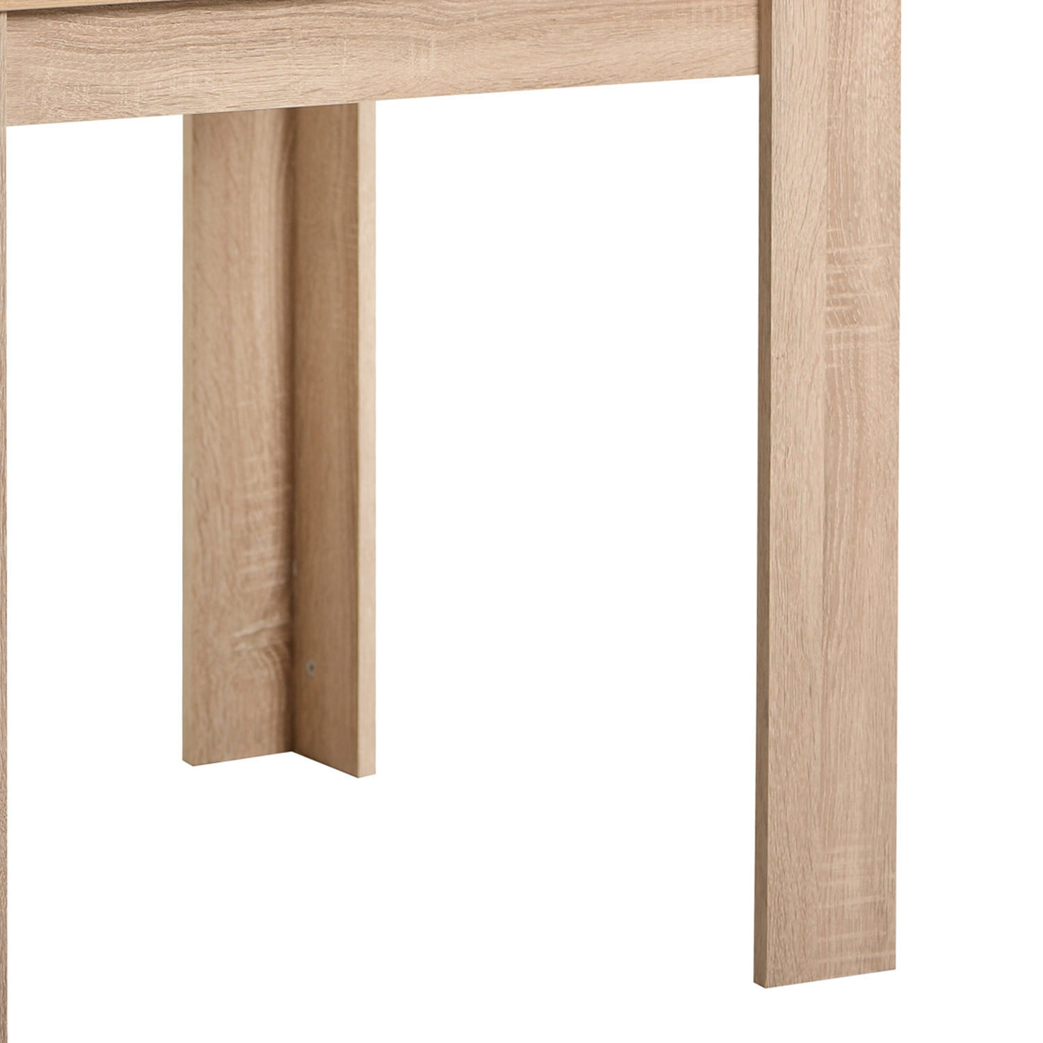 Modern Dining Table Sonoma Oak 80x80 cm with 2 Grey Velvet Chairs Dining Room Table Natural Wooden Table