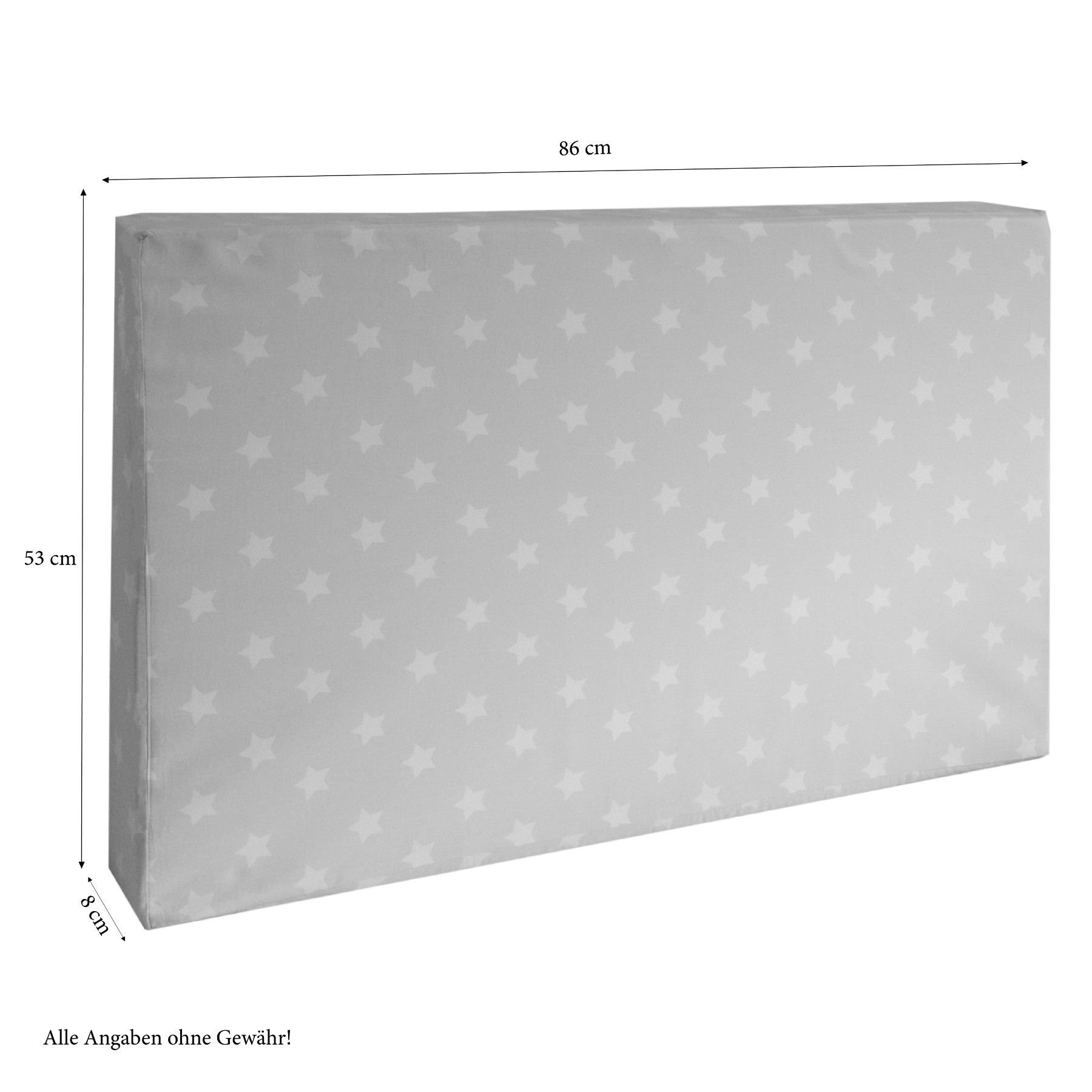 Seat cushion in a set of  2 Seat pad Seat cover cot grey 86x53