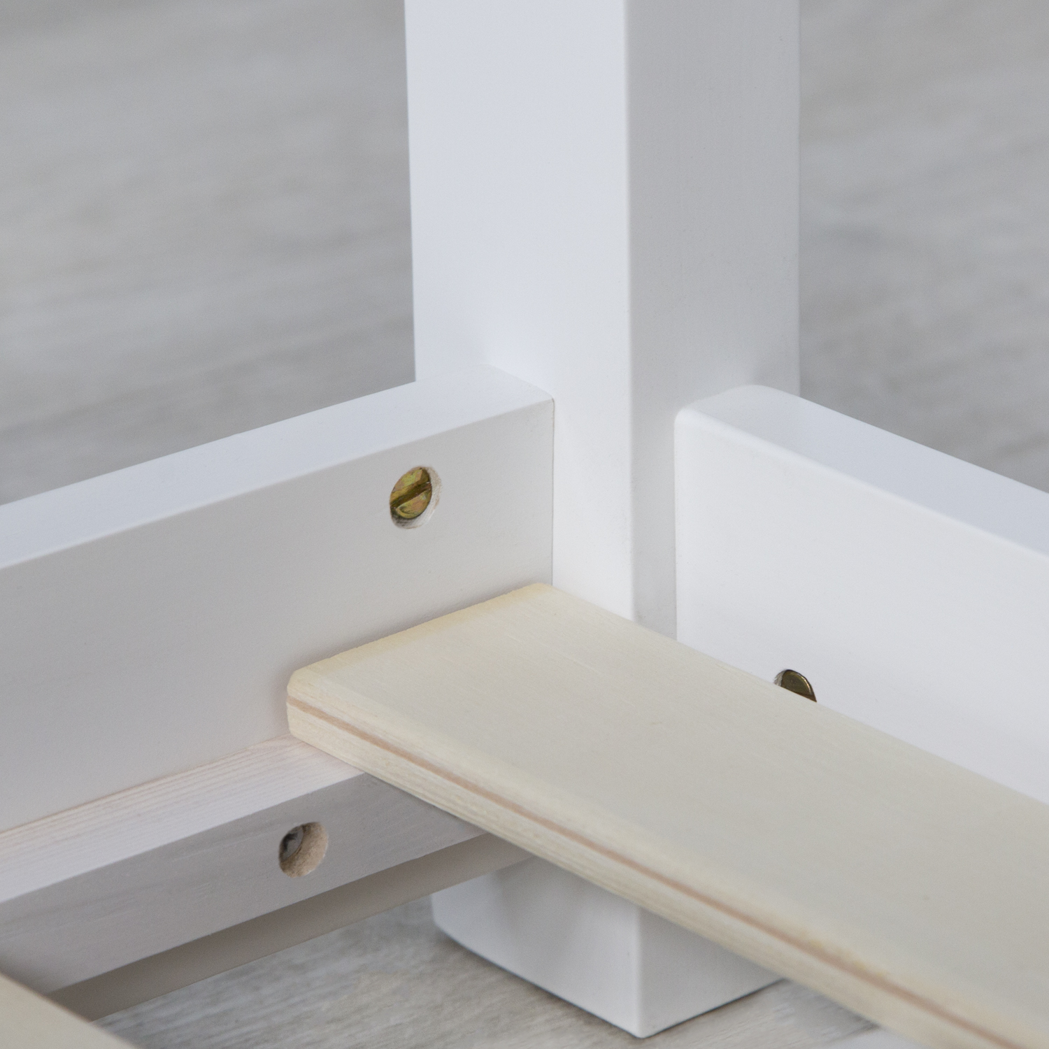 Childrens bed with mattress 90 x 200 cm playbed housebed wooden bed white