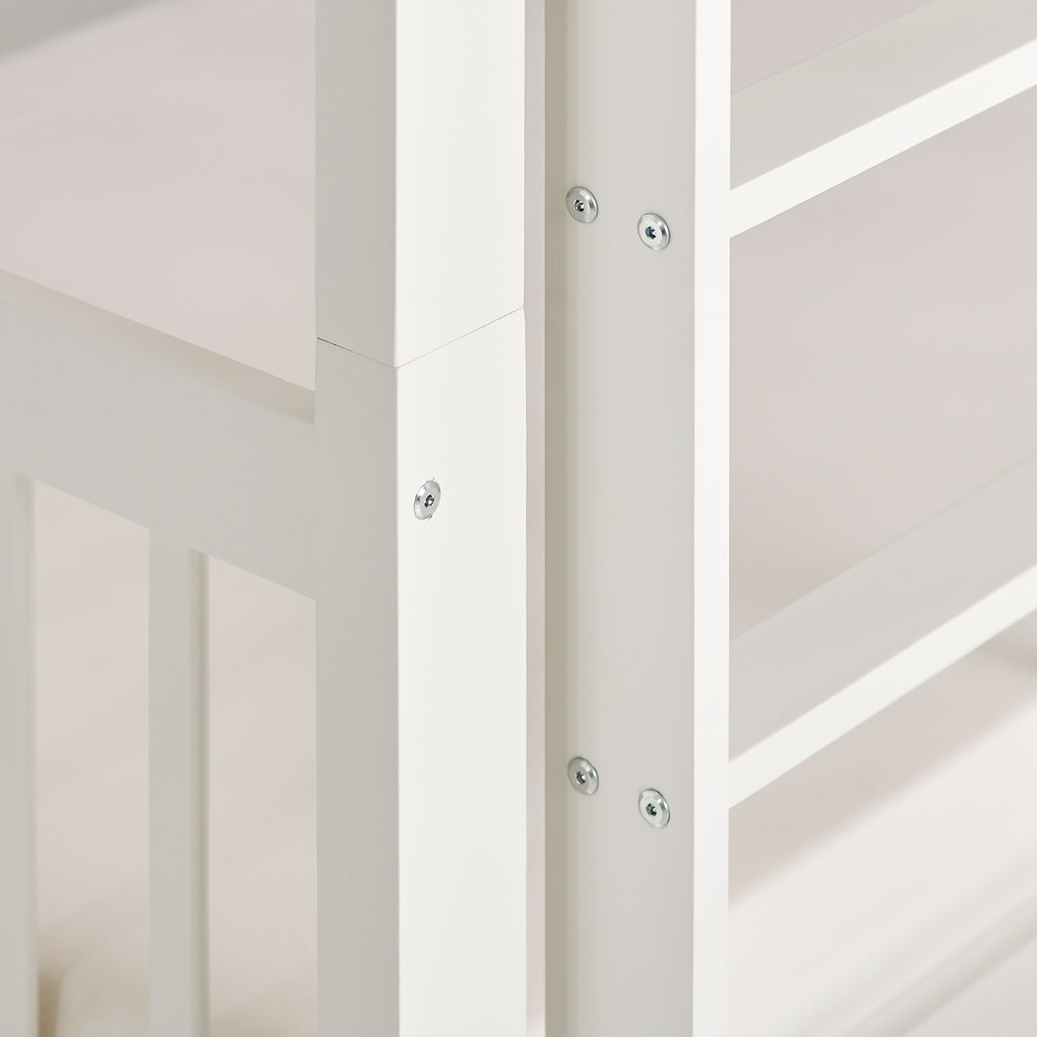 Bunk Bed 90x200 cm White | Kids Bed with Mattress | Fall Protection | Convertible | Massif pine wood