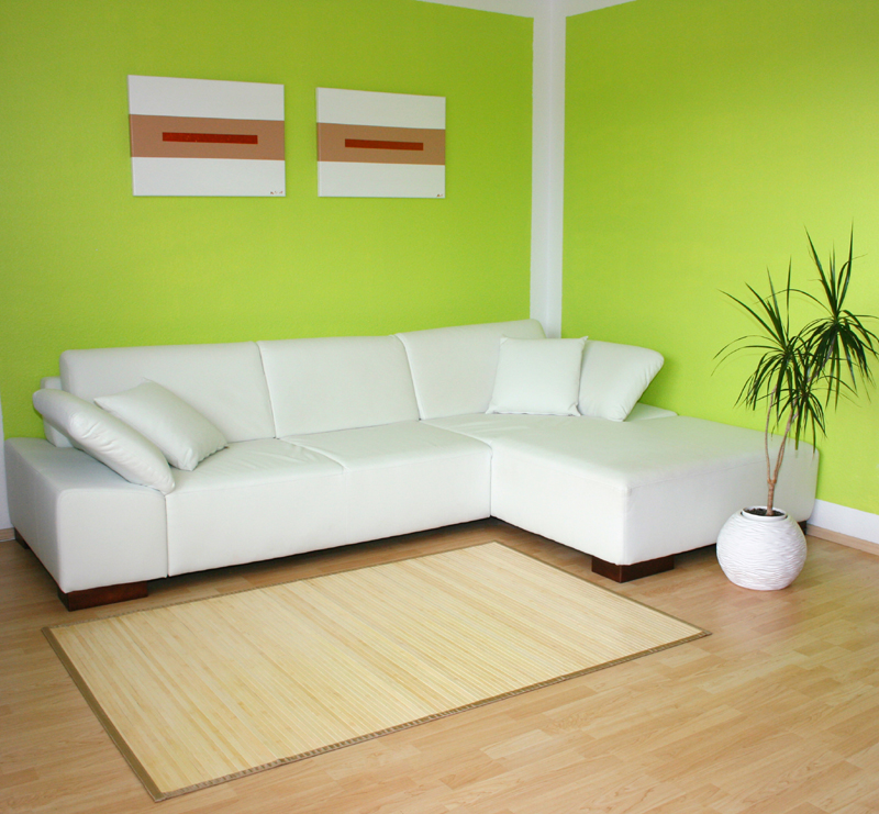 Bamboo carpet Rug 180 x270 in light