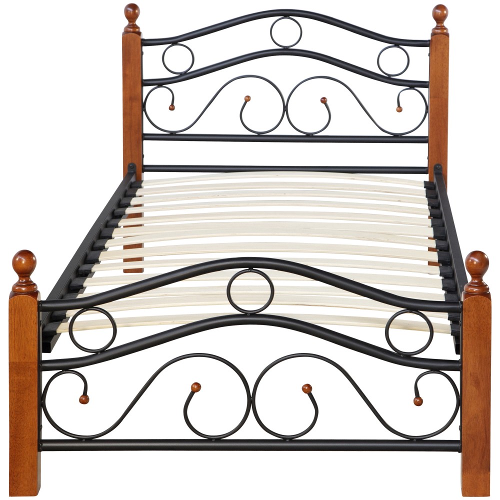 Metal Bed 90x200 Black Daybed Single Bed Youth Bed with Slatted Frame