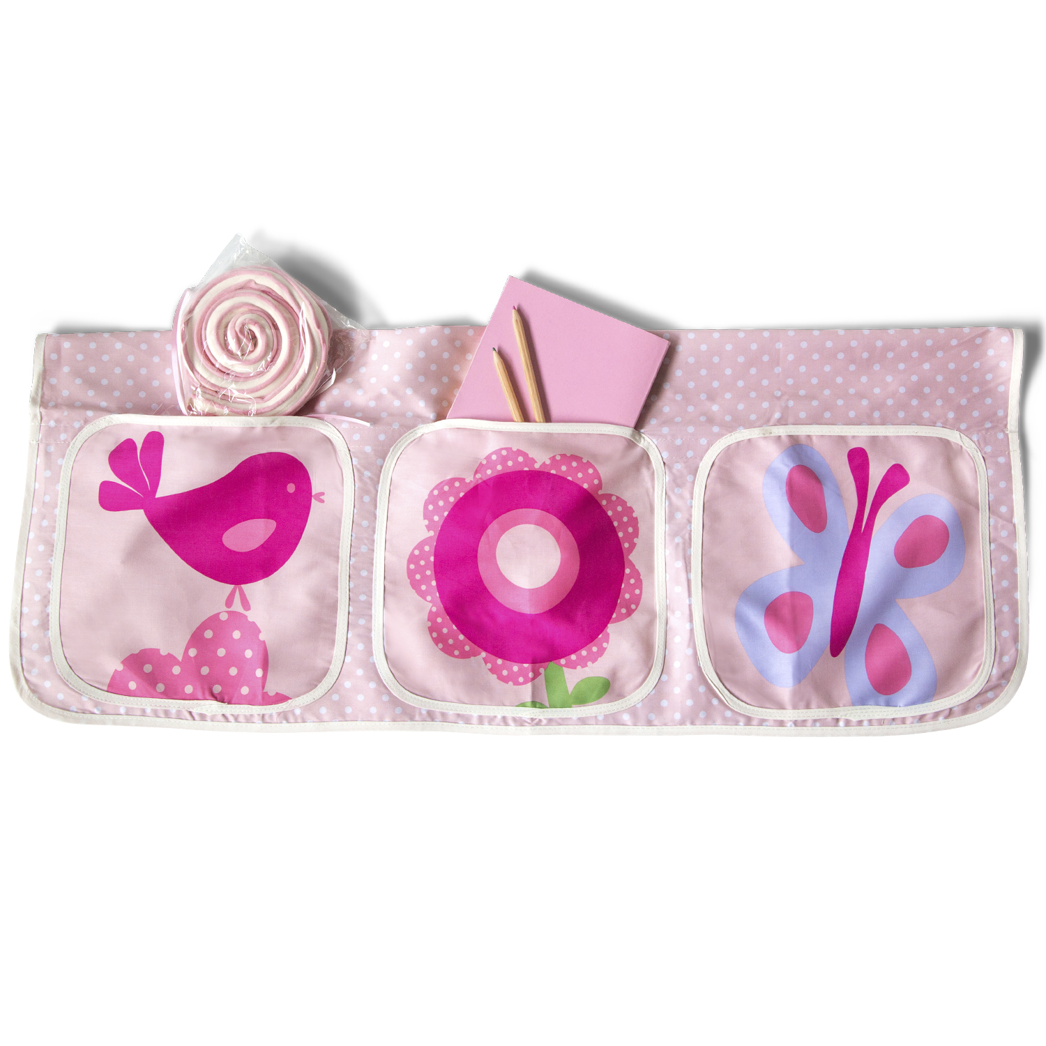 Bedding Bunk Bed Cloth Bag Cot Bed Accessories Children´s Bed Pink