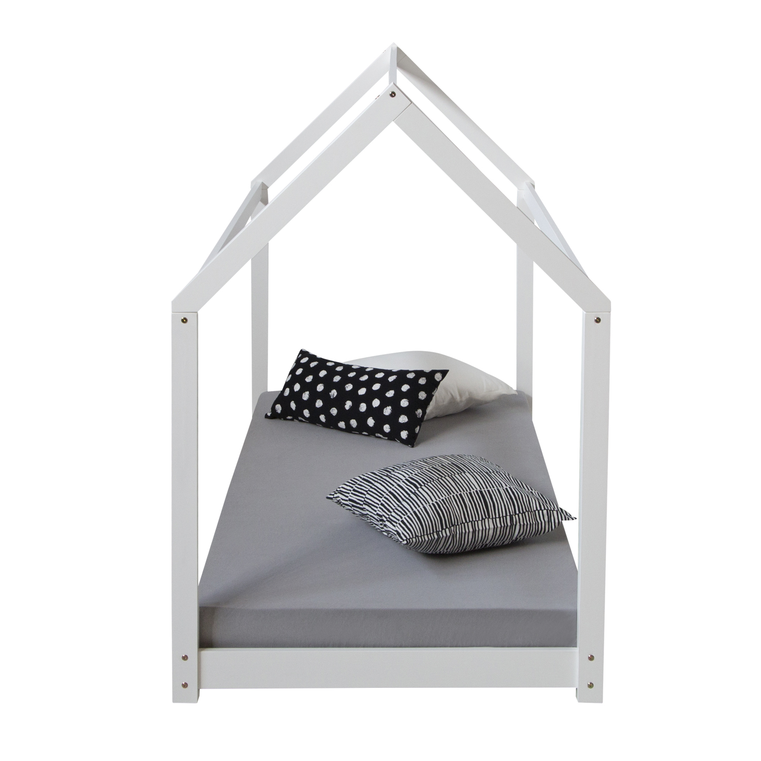 lit d'enfant lit d'enfant maison maison de jeu lit en bois lit en bois blanc 90 x 200cm