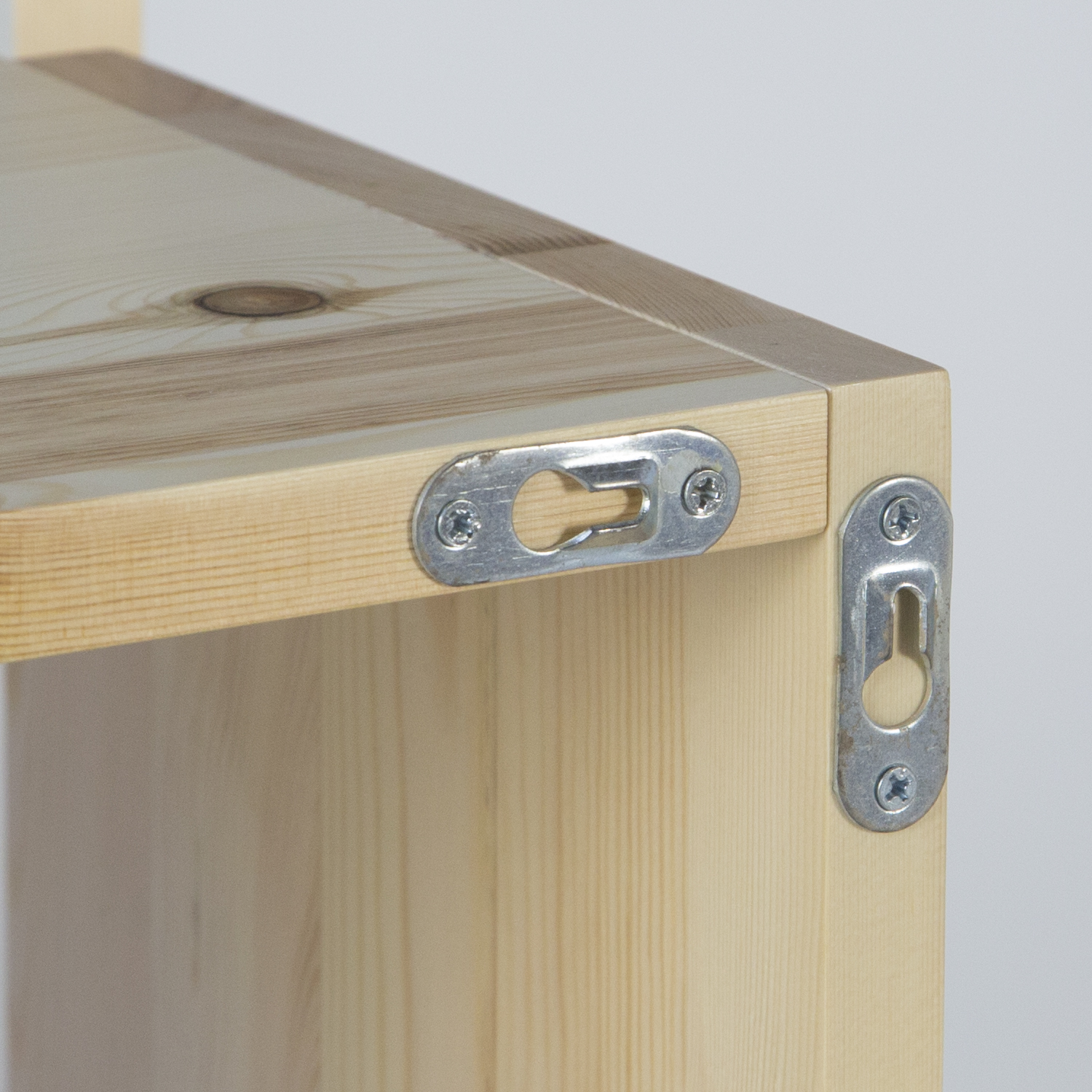 Wooden Rack Set of 3 Hanging Shelf Bookcase Bookshelf 3 Parts Wood Natural