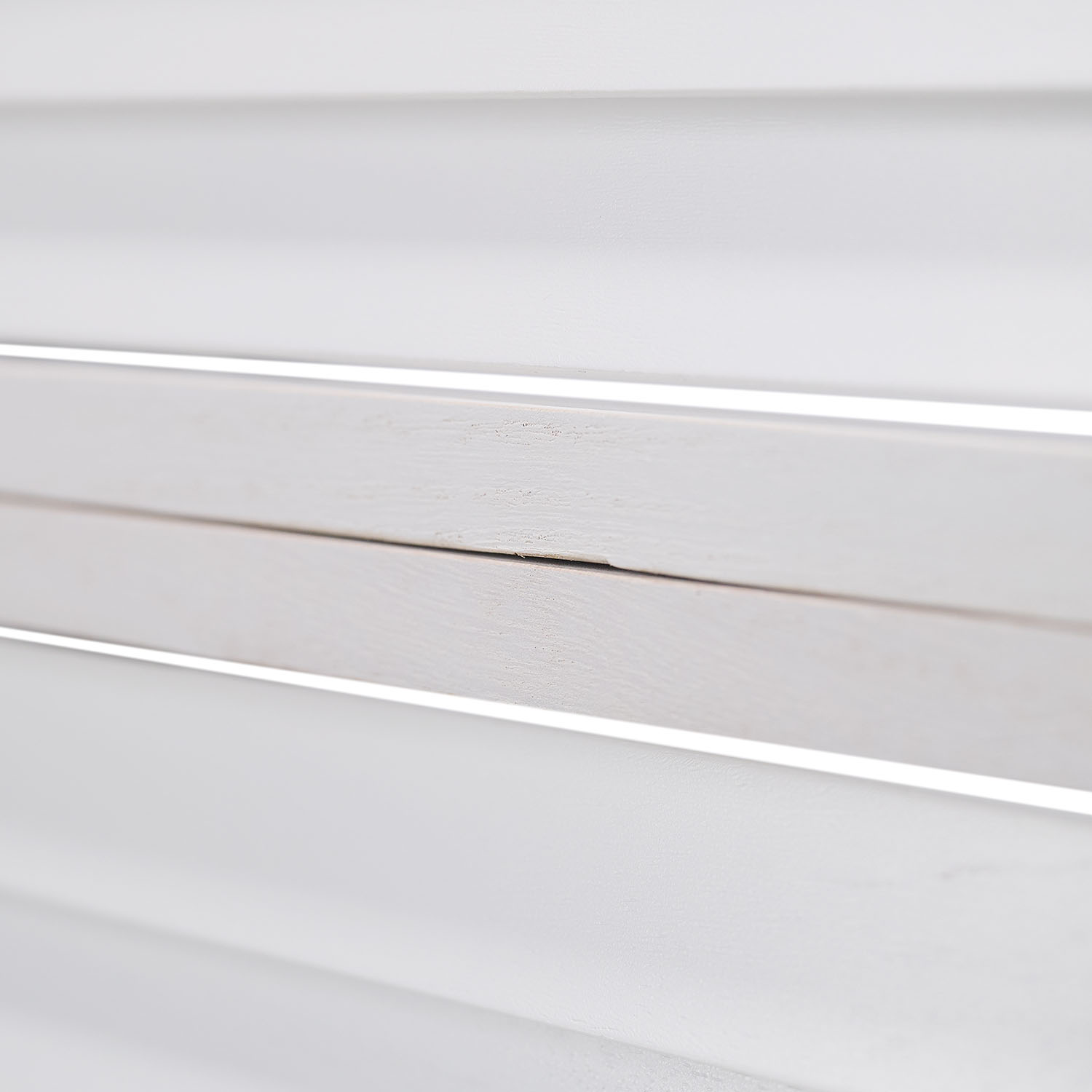 Paravent White Wooden Slats | 3-panel | Wood | Room Divider Partition Privacy Screen