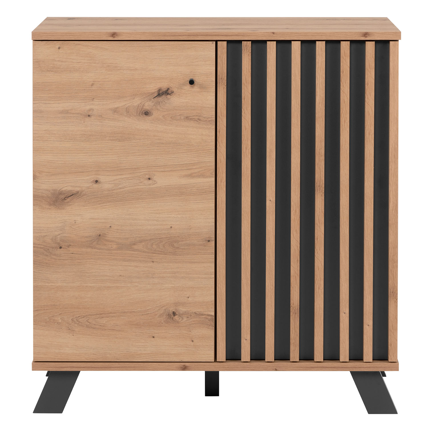 Industrial Look Sideboard Cupboard 80 cm Storage Cabinet Wood Oak Living Room