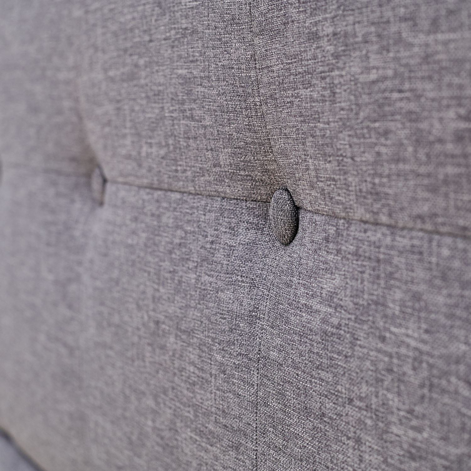 Upholstered bed 140x200 cm grey | with slatted frame | double fabric bed frame