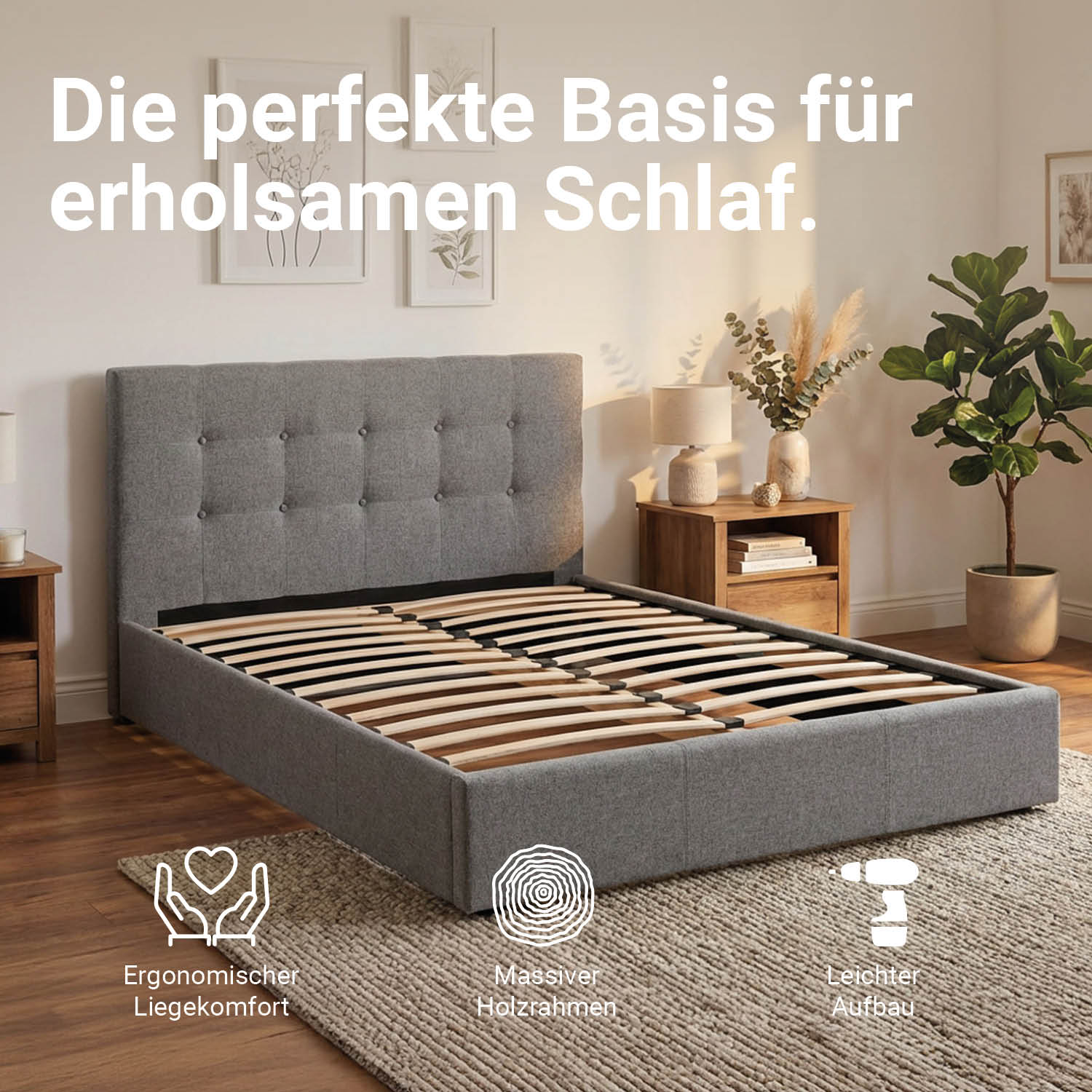 Bed Slats 120x200 cm Wood Slats for Bed Base Slats Slatted Mattress Base Slatted Frame