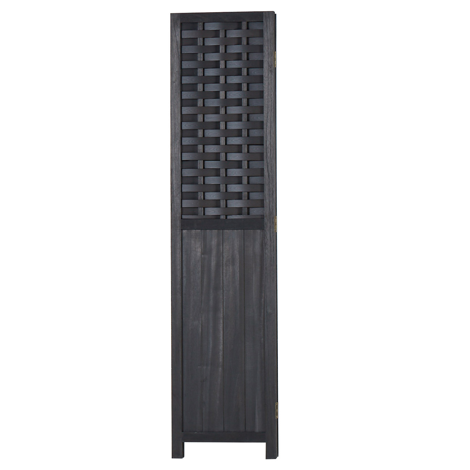 Paravent Black Rattan-Style | 3-panel | Wood | Room Divider Partition Privacy Screen